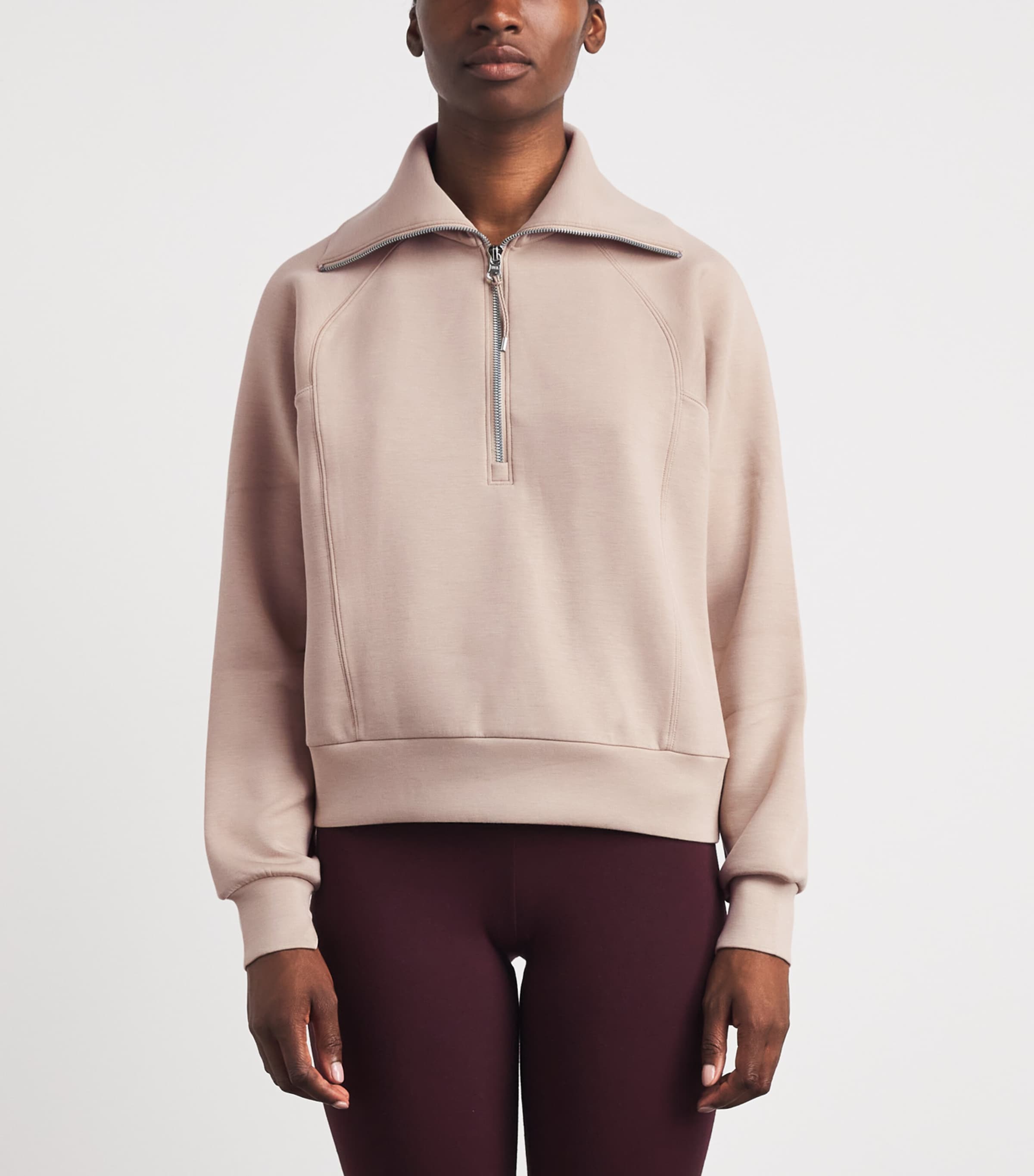 SPANX Womens AirEssentials Half-zip Sweatshirt Dune Image 4