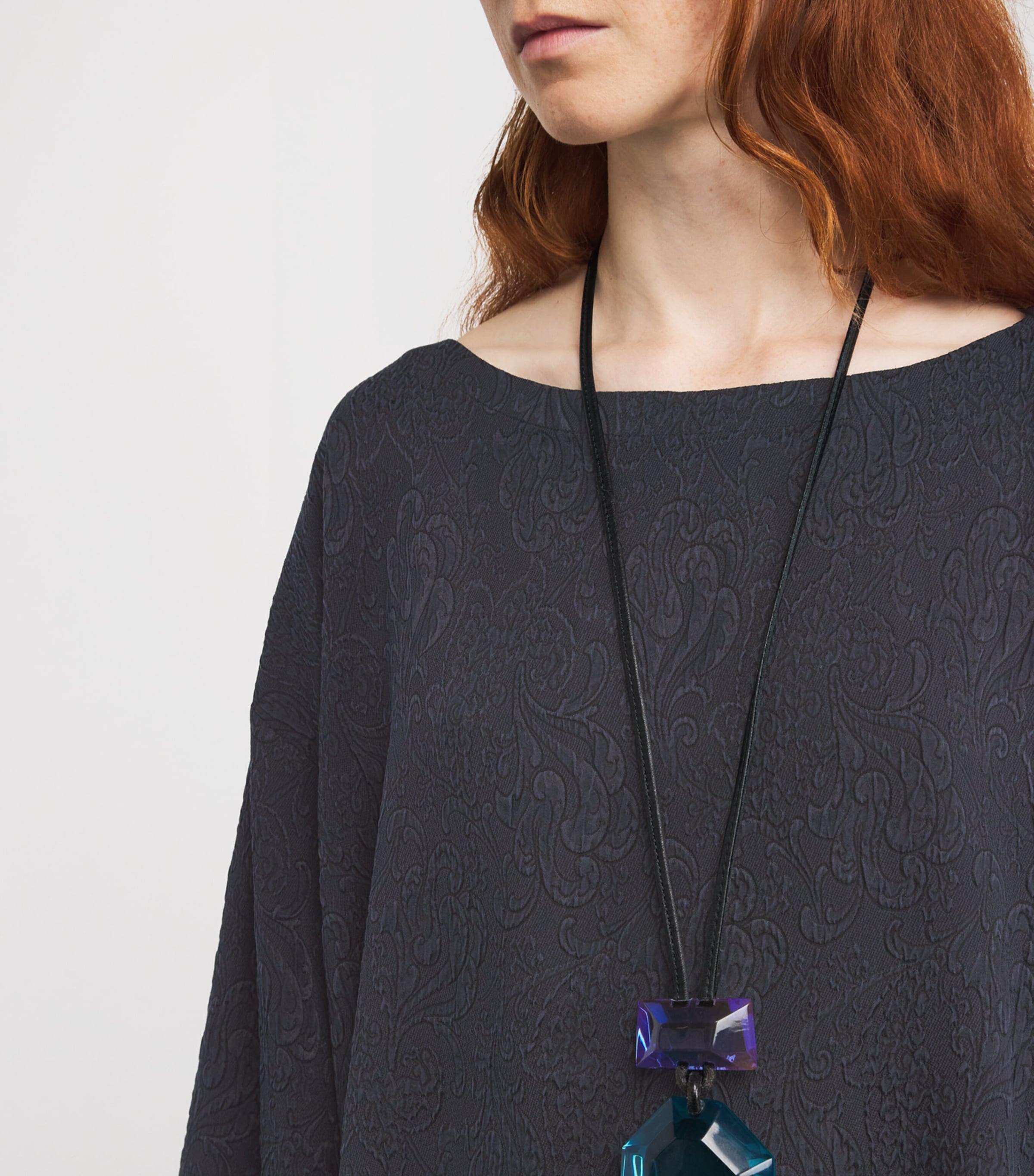 Silk Scoop-Neck Top NAVYDARK Image 6