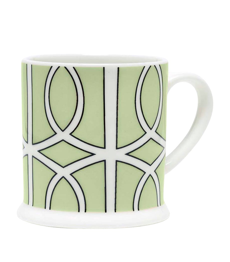 Set of 2 Loop Espresso Cups GREEN/WHITE Image 1