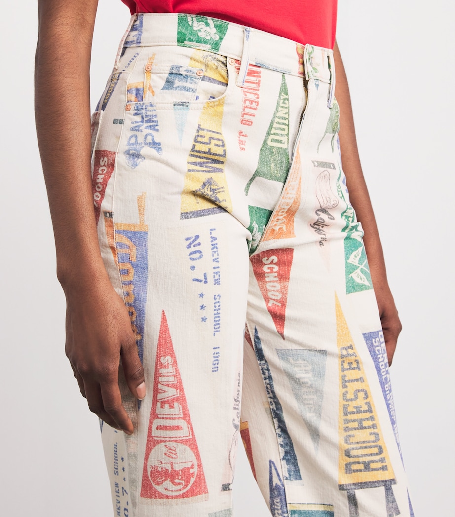 Printed Maven Sneak High-Rise Jeans PER PEP RALLY Image 6