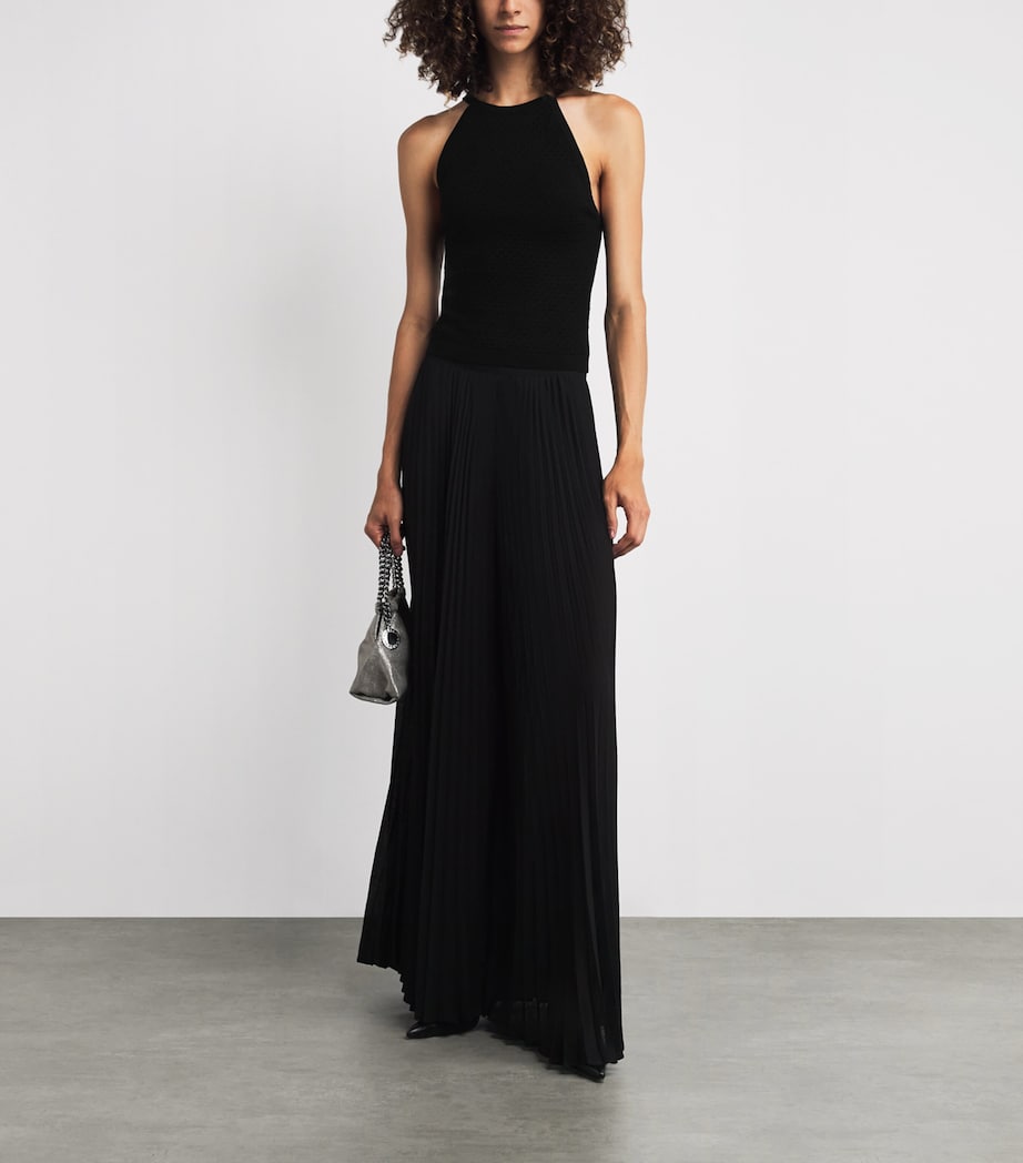 Heidi Pointelle Tank Top BLACK A001 Image 2