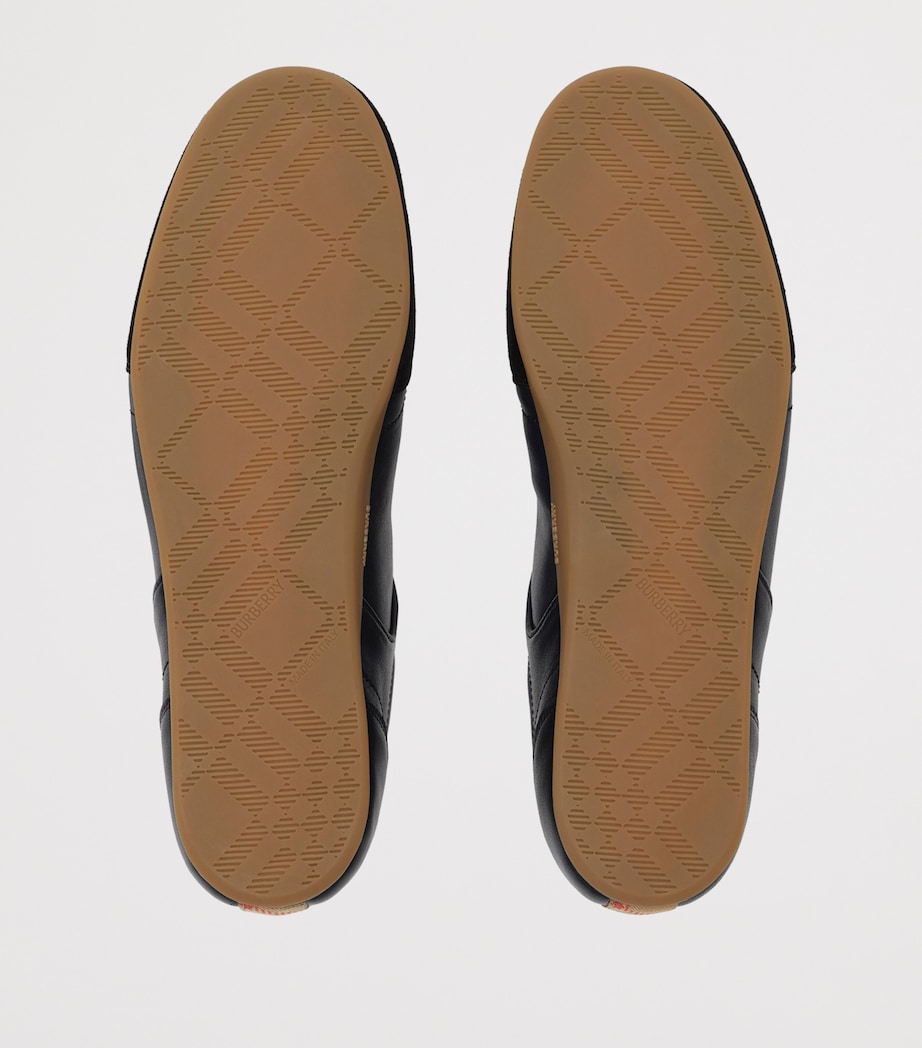 Burberry Leather Knight Runner Sneakers Black Image 3