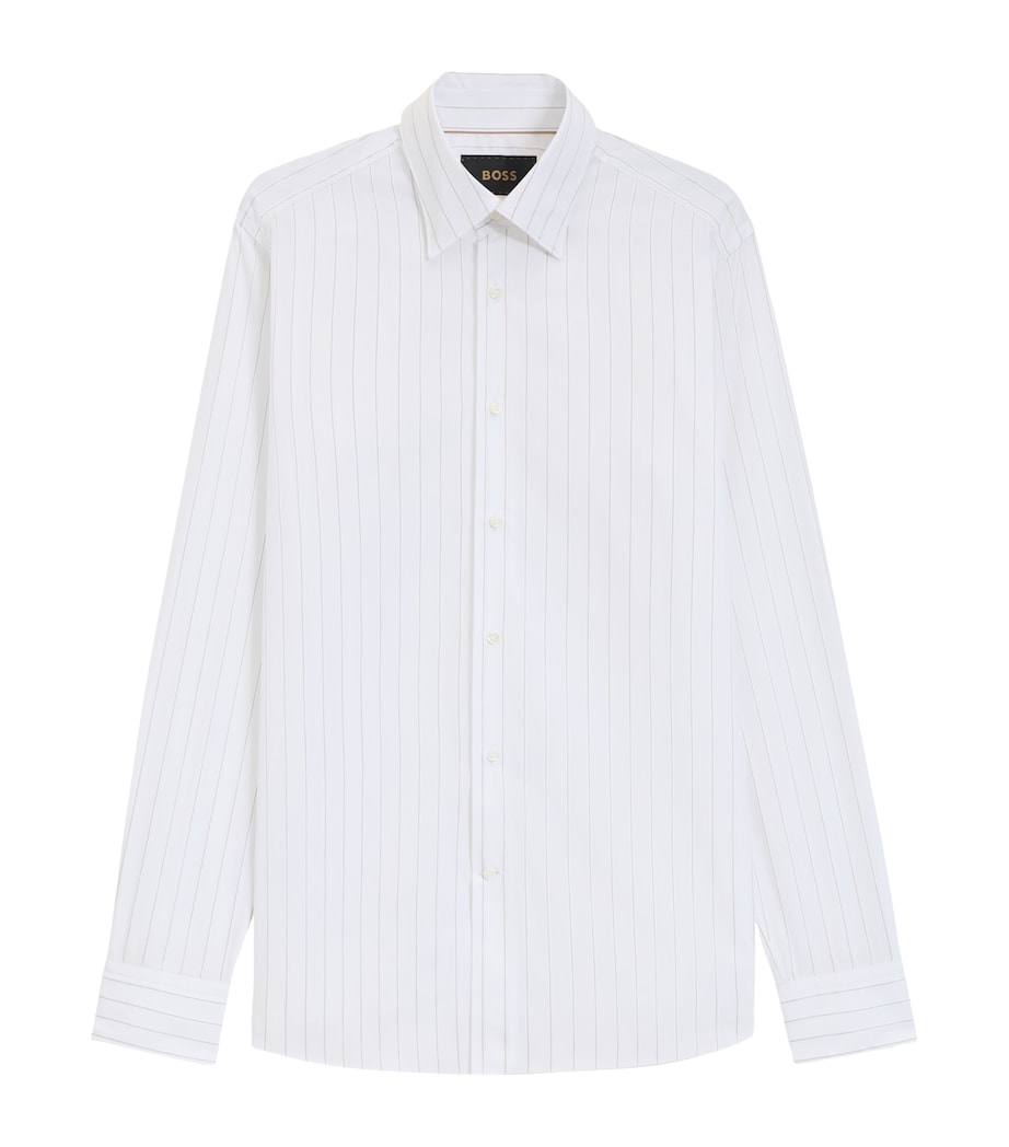 Cotton Stripe Slim Shirt 255 Image 1