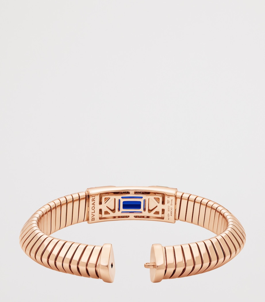 Bvlgari Rose Gold, Diamond, Tanzanite and Turquoise Tubogas Bracelet Pink Gold Image 4