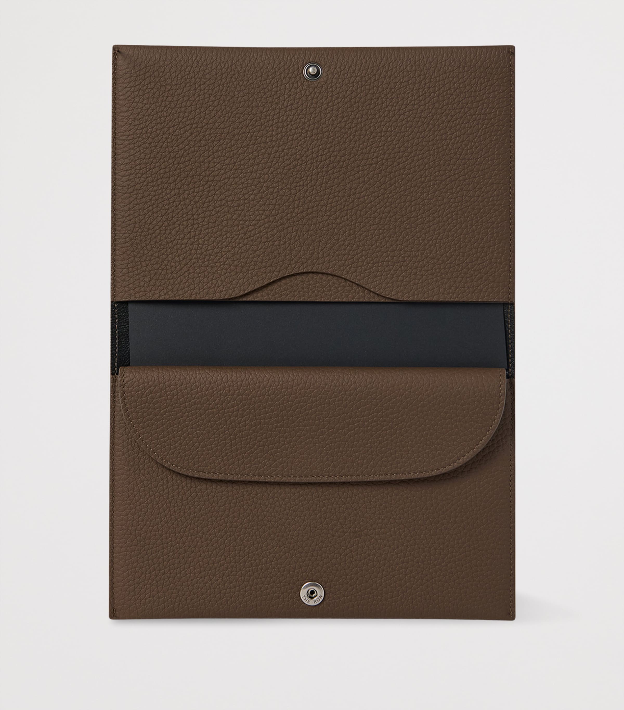 The Row Brown Calfskin Travel Pouch | Harrods US