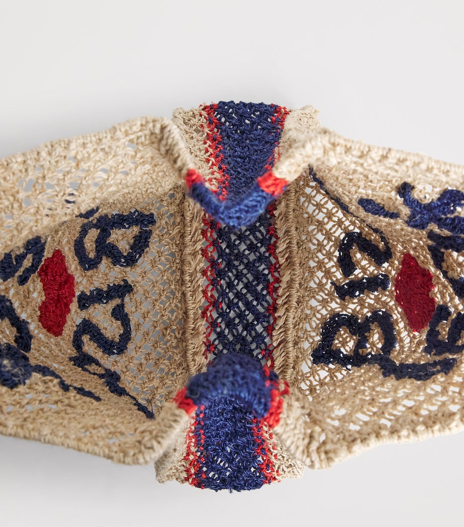 the Jacksons Jute Petit Bisou Lottie Tote Bag Natural Indigo Red Image 5