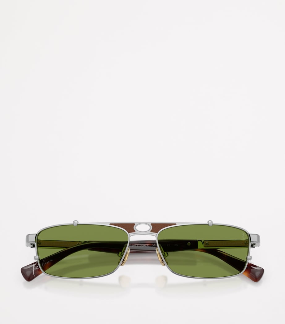 Titanium Rectangular Paloma Sunglasses 500152 Image 5