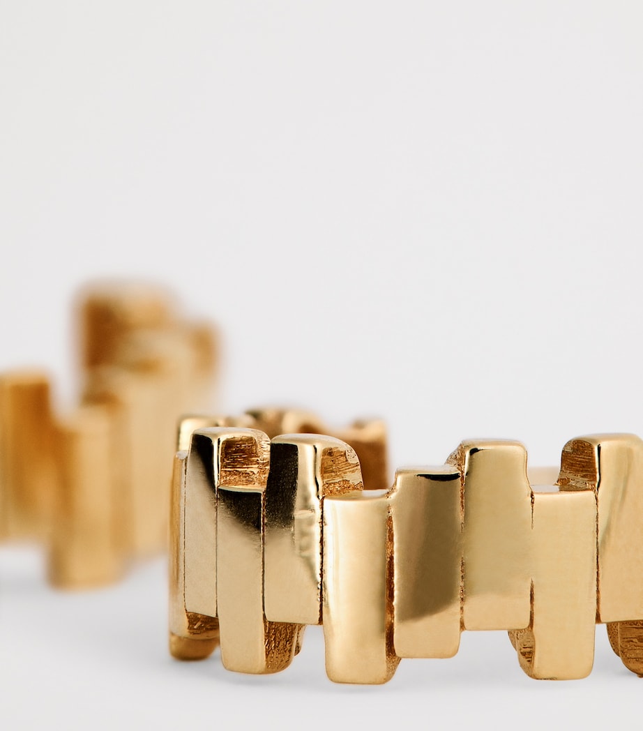 Yellow Gold Golden Age Huggie Earrings 18K YG Image 6