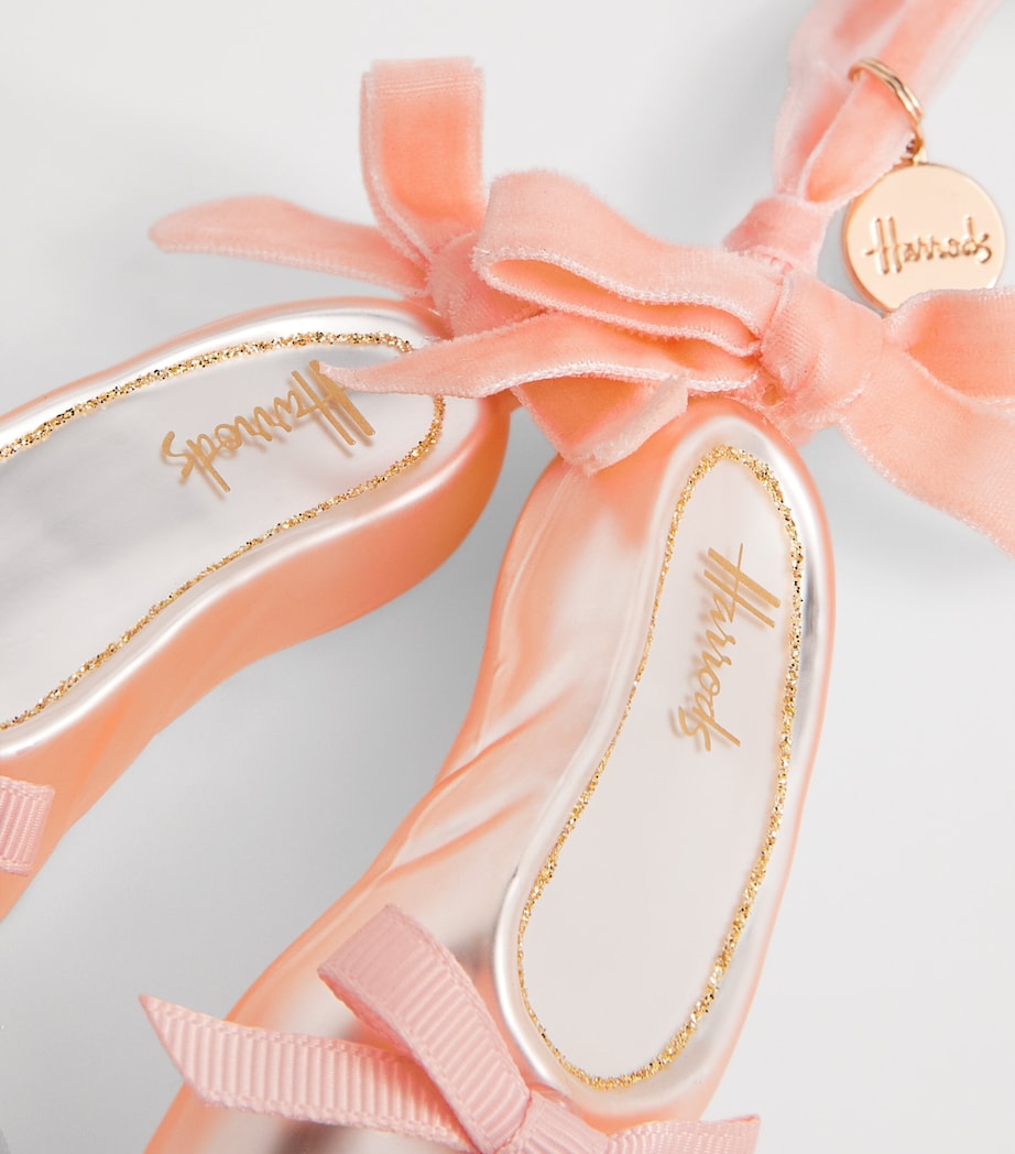 Glass Ballet Slippers Ornament PINK Image 2