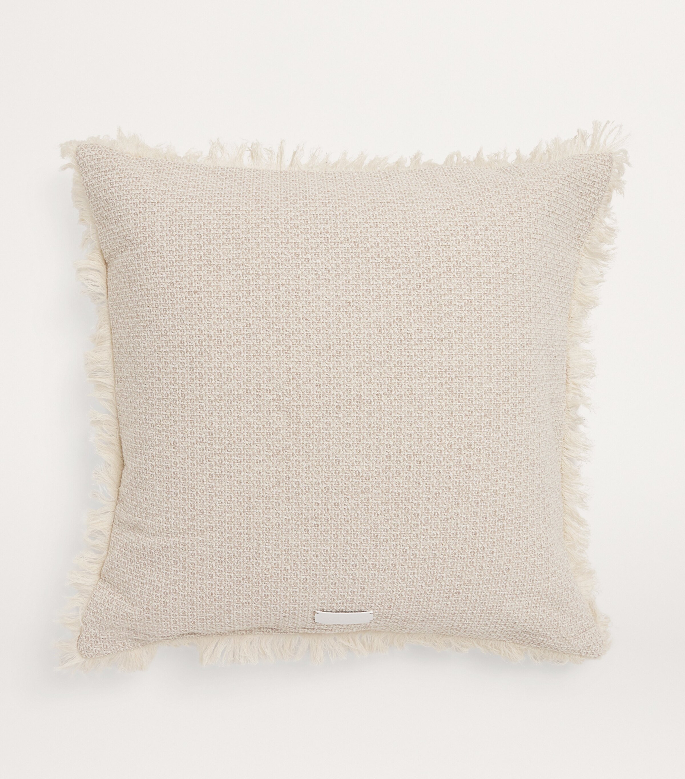 Textured Fringe Torcello Cushion (50cm x 50cm) NEUTRAL Image 2