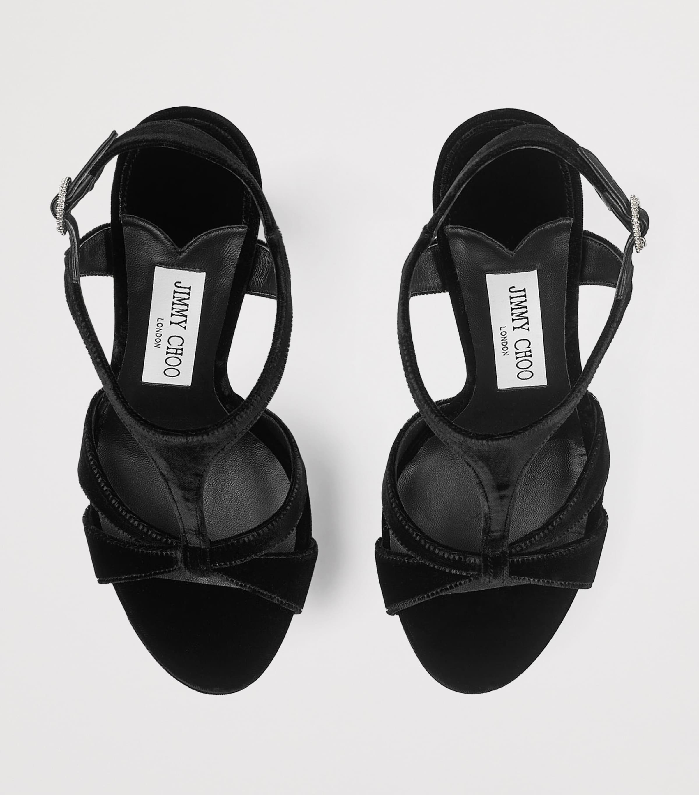 Kesia 120 Velvet Sandals BLACK Image 3
