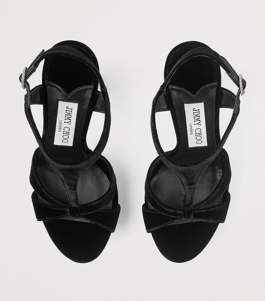 Kesia 120 Velvet Sandals BLACK Image 3