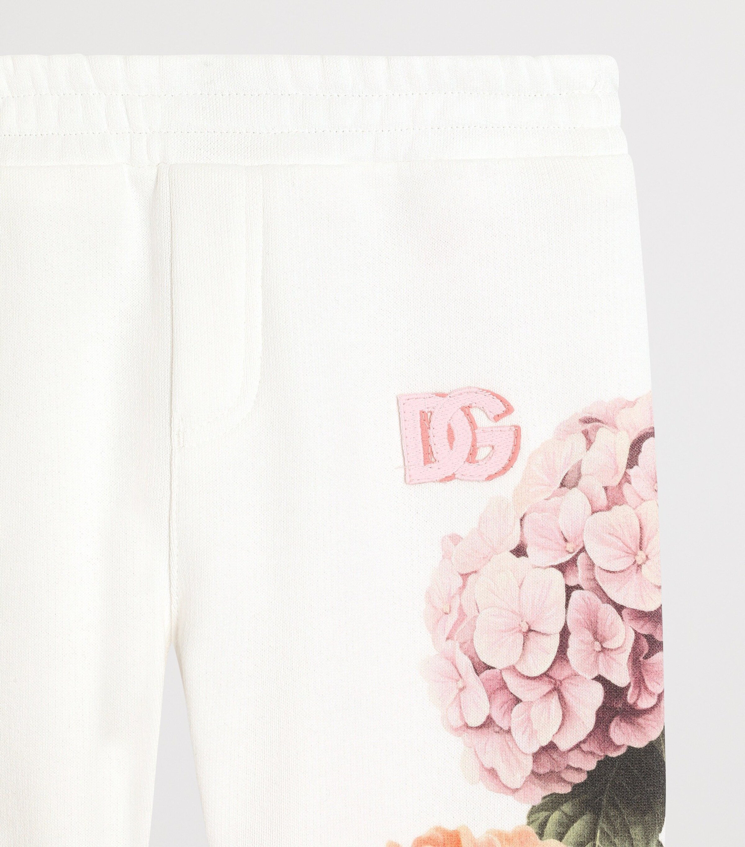 Dolce&Gabbana Kids Hydrangea Sweatpants  (3-30 Months) White Image 3