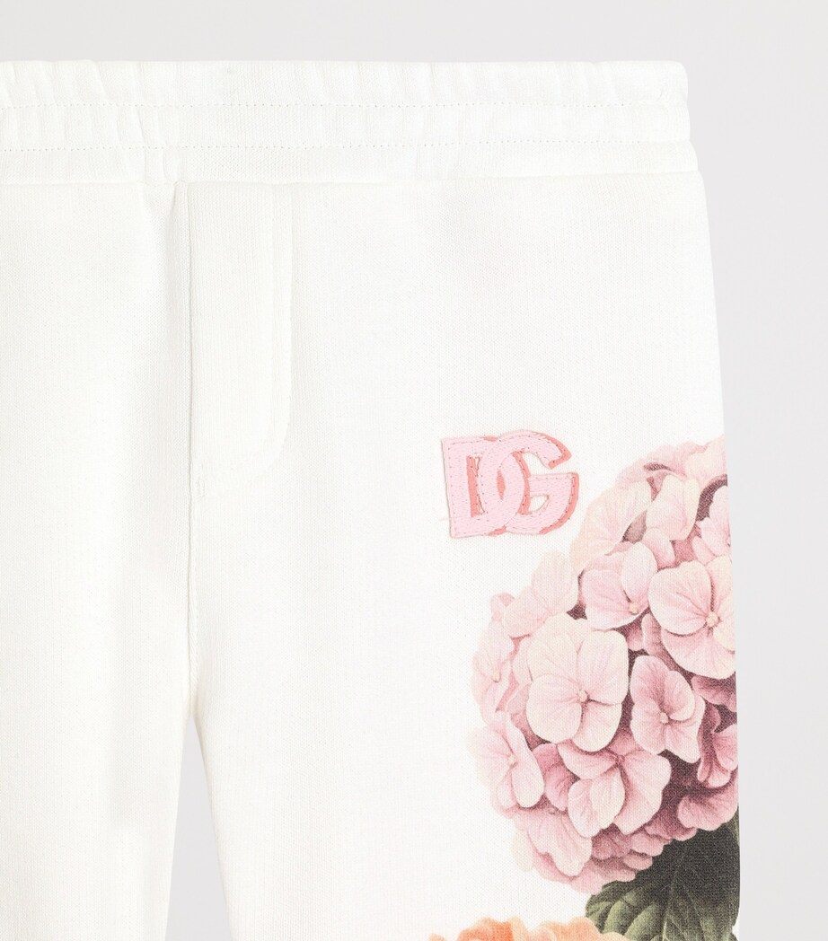 Dolce&Gabbana Kids Hydrangea Sweatpants (3-30 Months) White Image 3