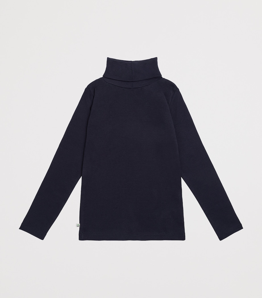 Bonpoint Organic Cotton Rollneck Sweater (14 Years) Marine Image 2