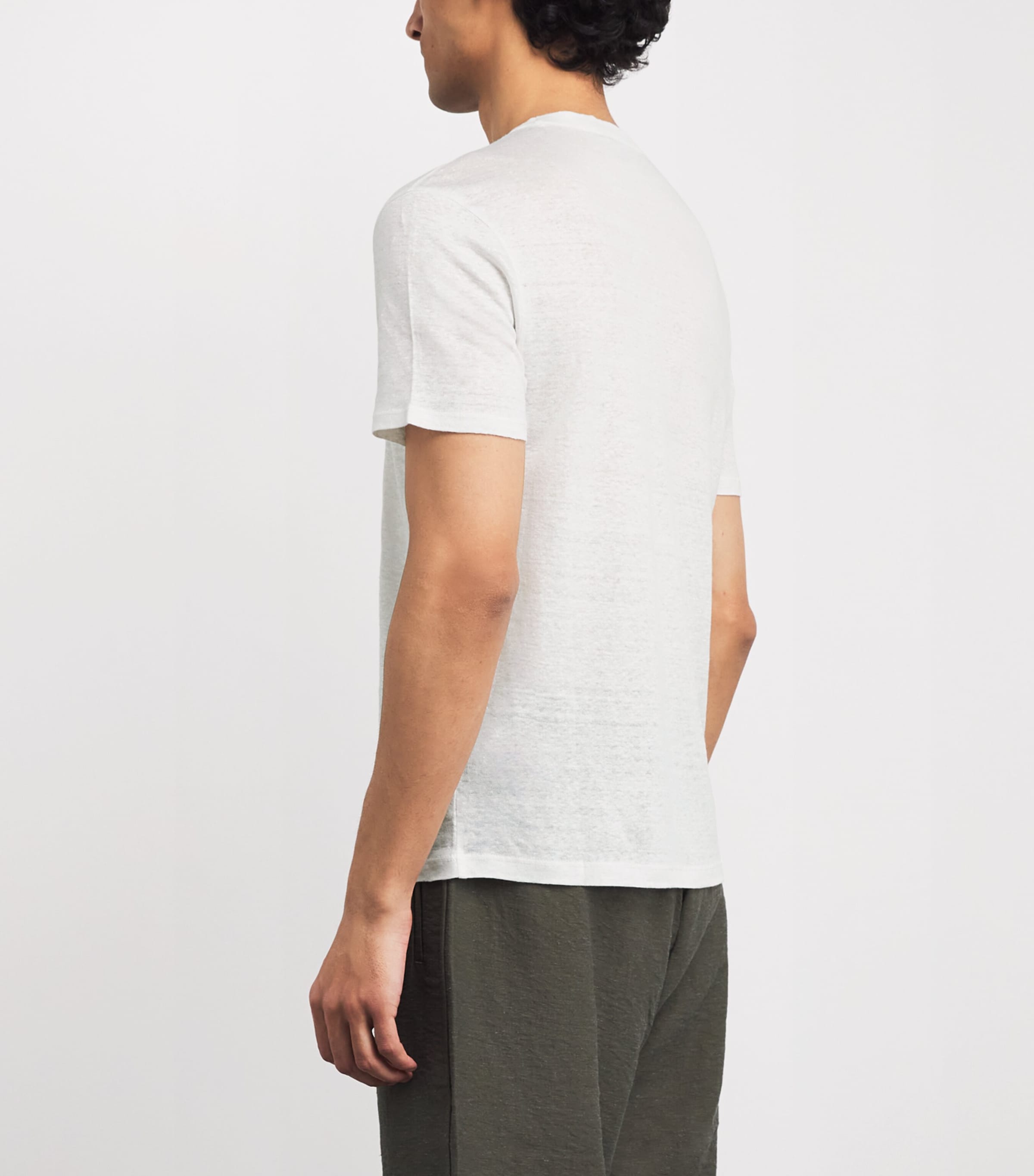 Linen Garment-Dyed T-Shirt WHITE Image 4