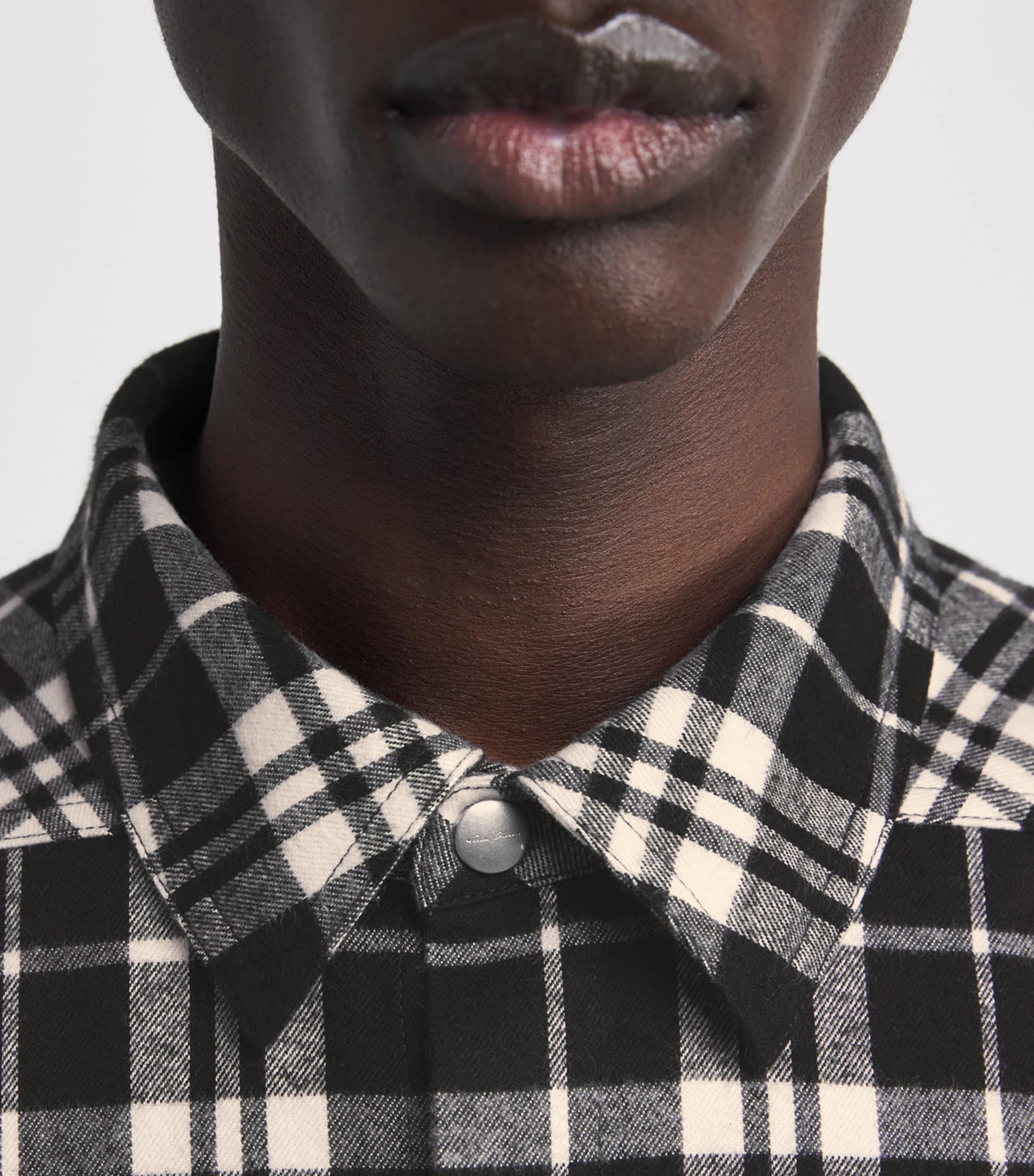 Cotton Check Overshirt BLACK PLAID/ 09P Image 6