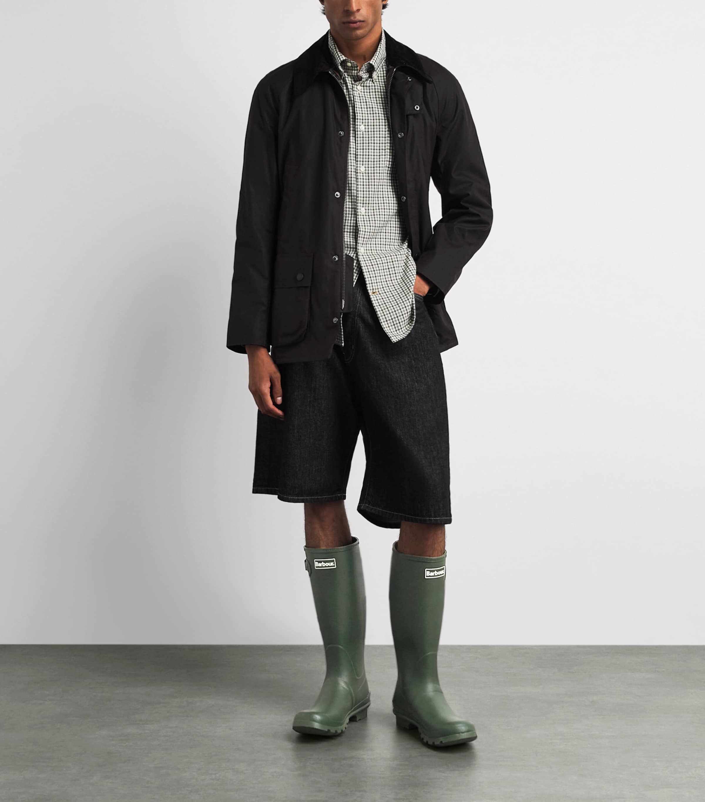 Barbour Tall Bede Wellington Boots Olive Image 4