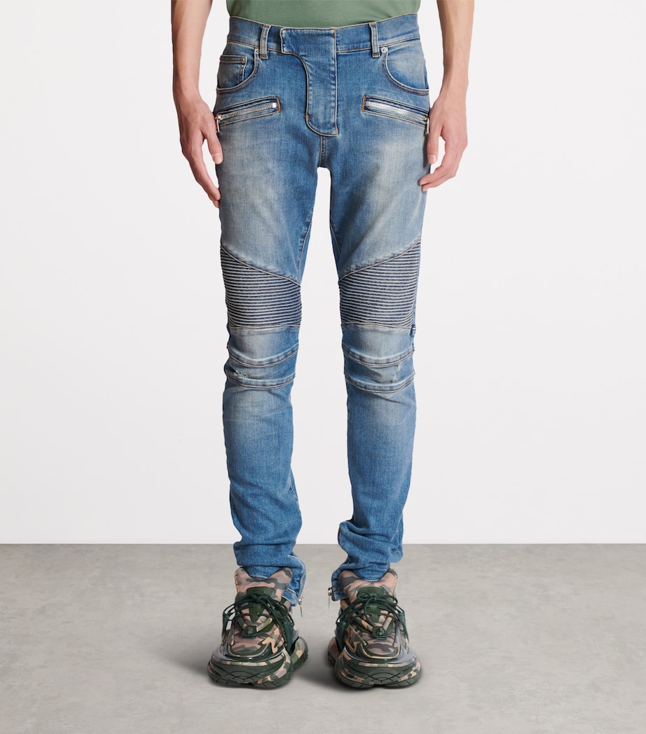 Slim Biker Jeans 6FF BLEU JEAN Image 5