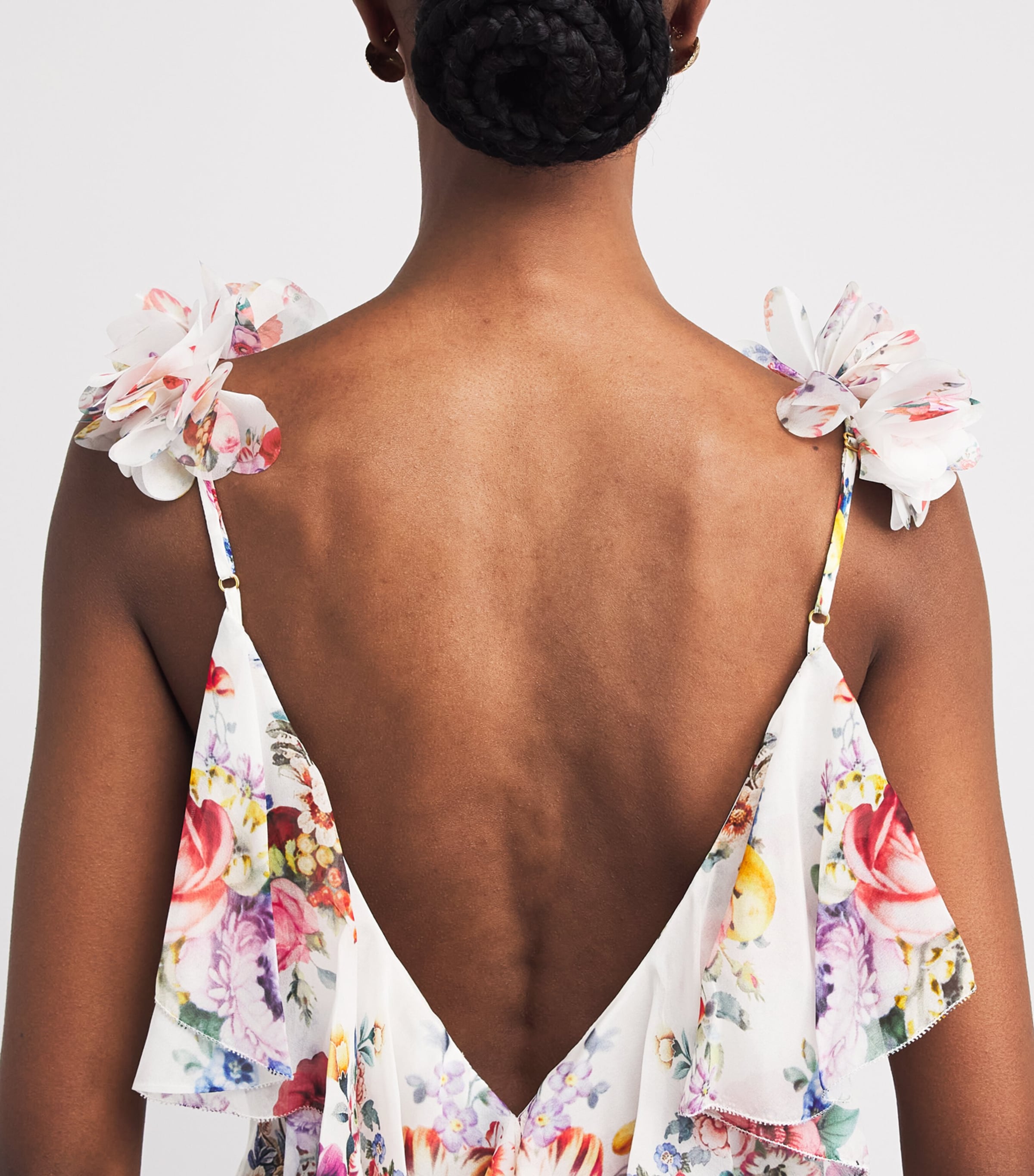 Camilla Womens Silk Floral Print Maxi Dress Ilefgran Image 5