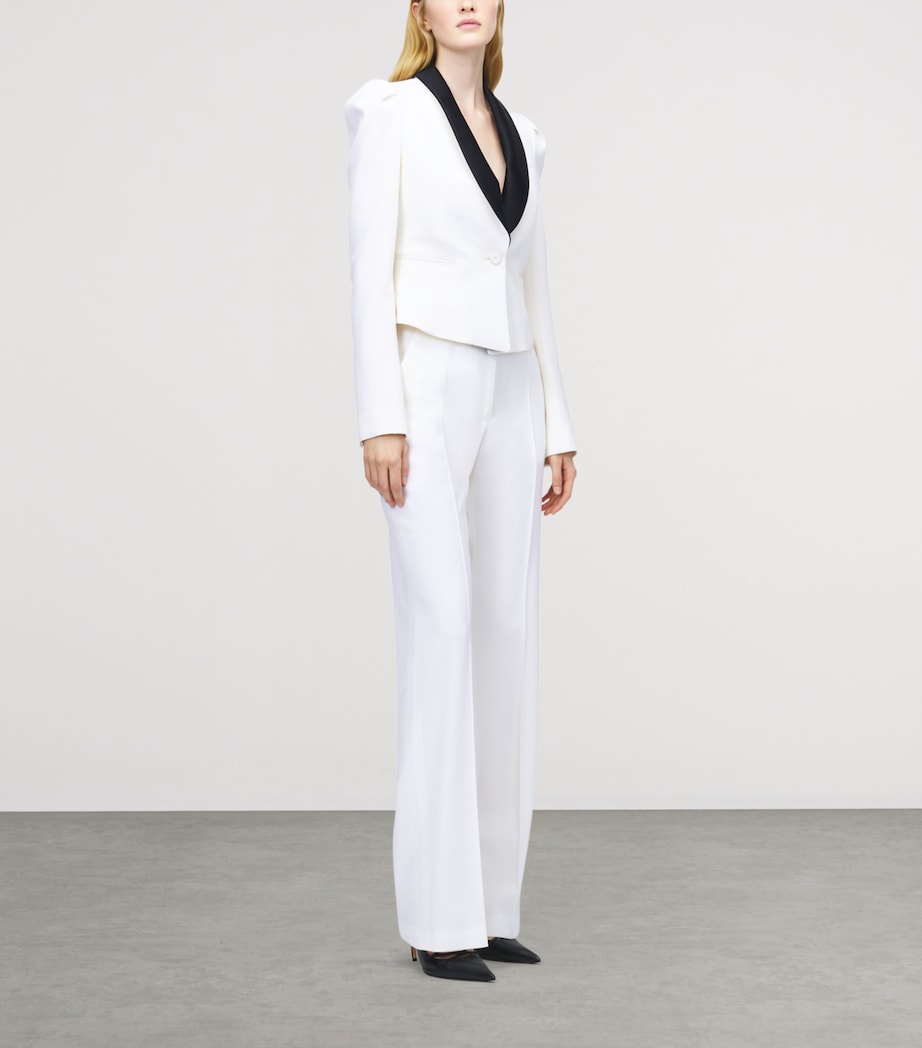 Wool Wide-Leg Trousers 9016 Image 3