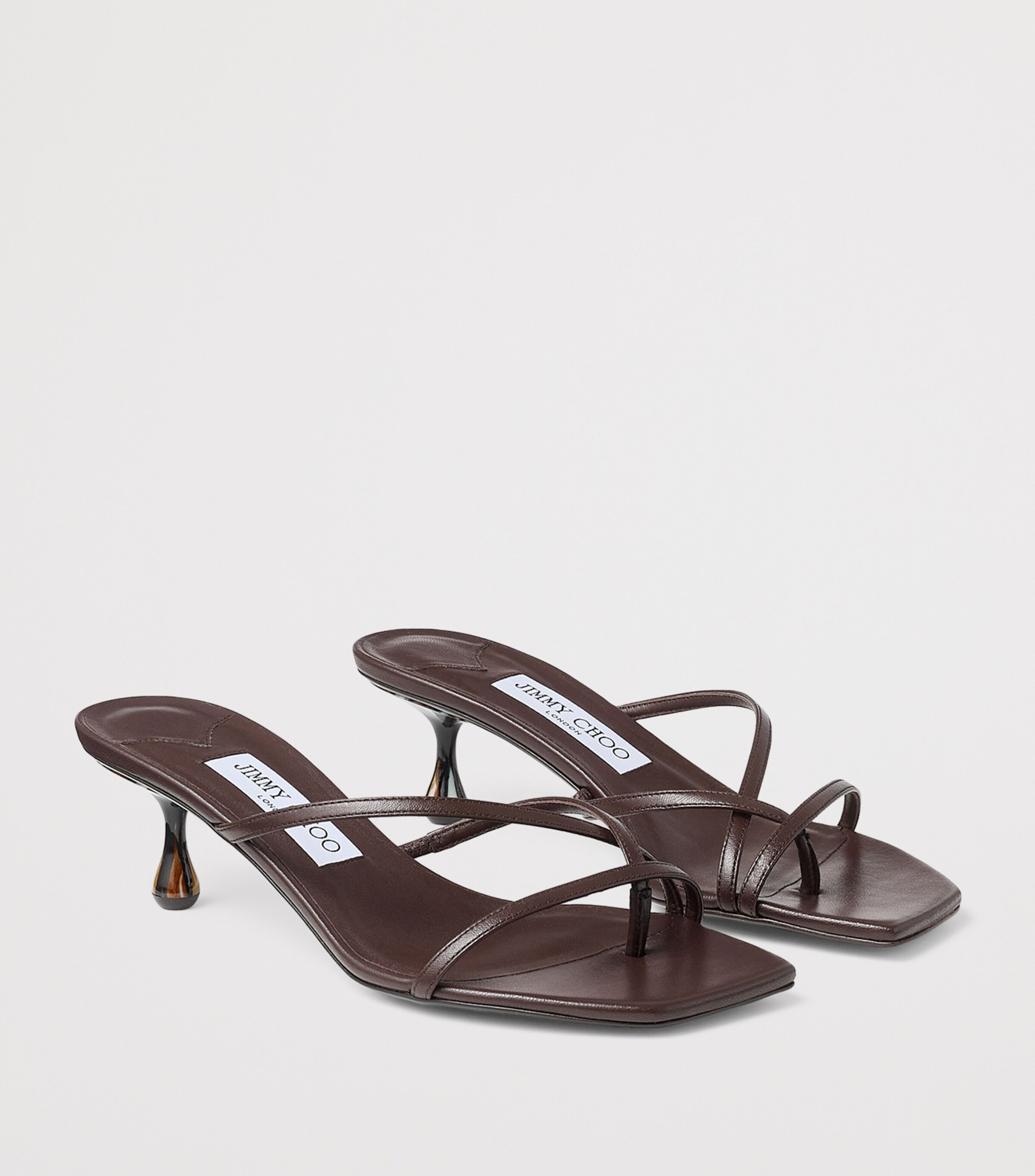 Jimmy Choo Etana 50 Leather Heeled Mules | Harrods US