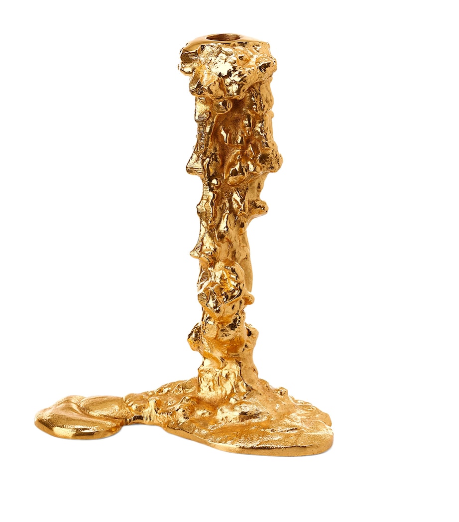 Large Drip Candle Holder (25cm) GOLD Image 1