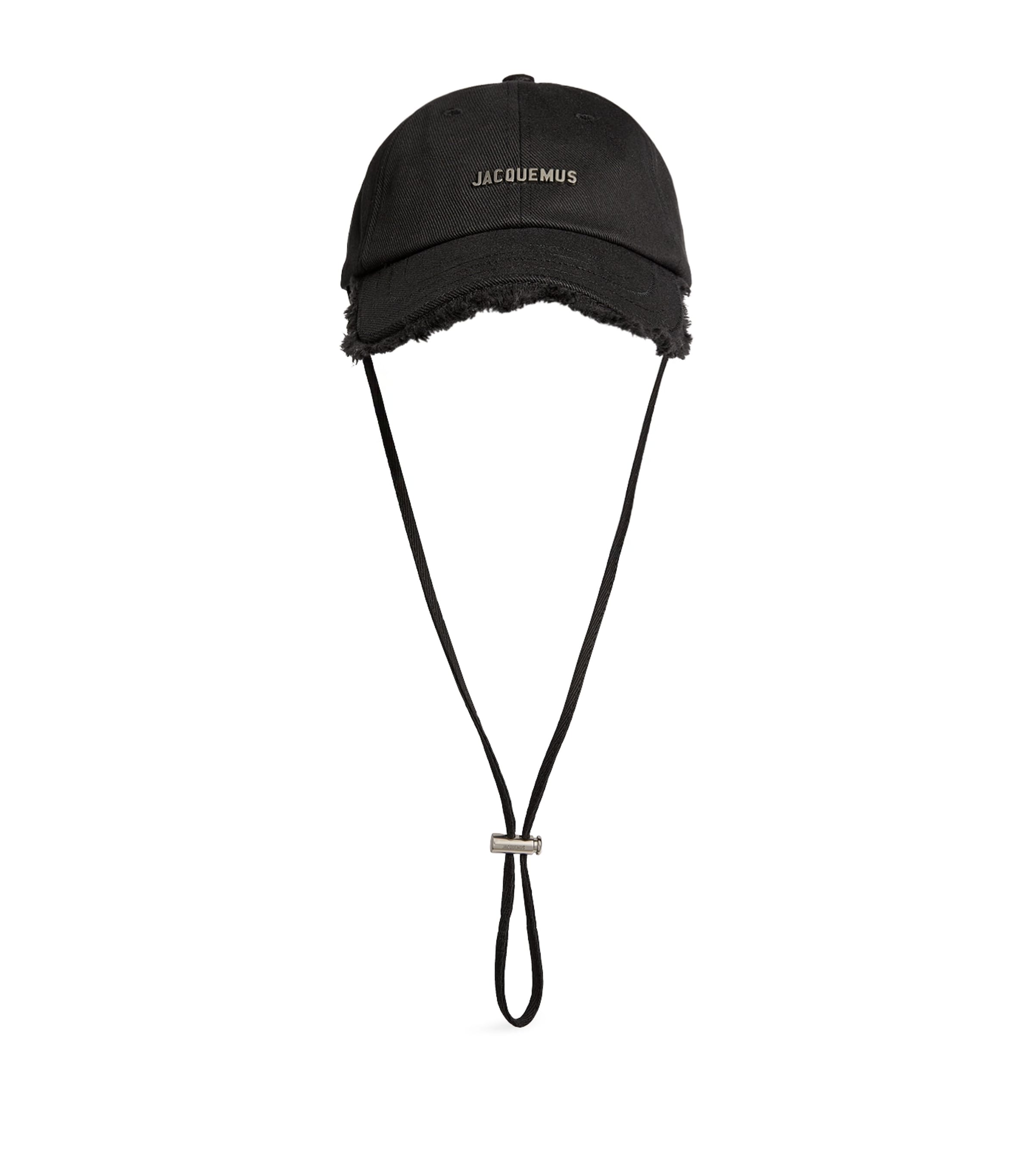 Shop Jacquemus Cotton La Casquette Cap In Black