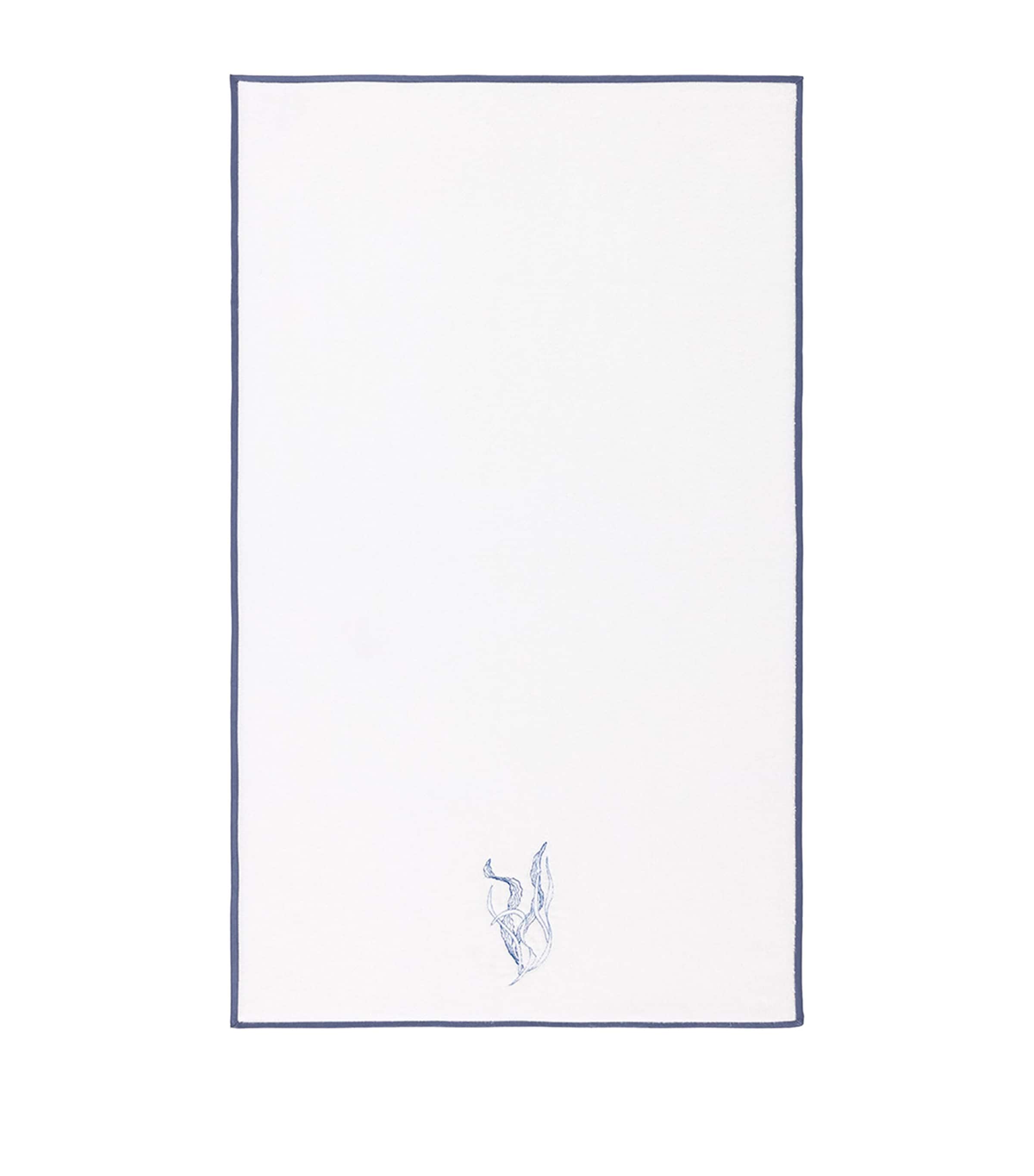 Organic Cotton Nautilus Guest Towel (42cm x 70cm) BLC/BLU Image 2