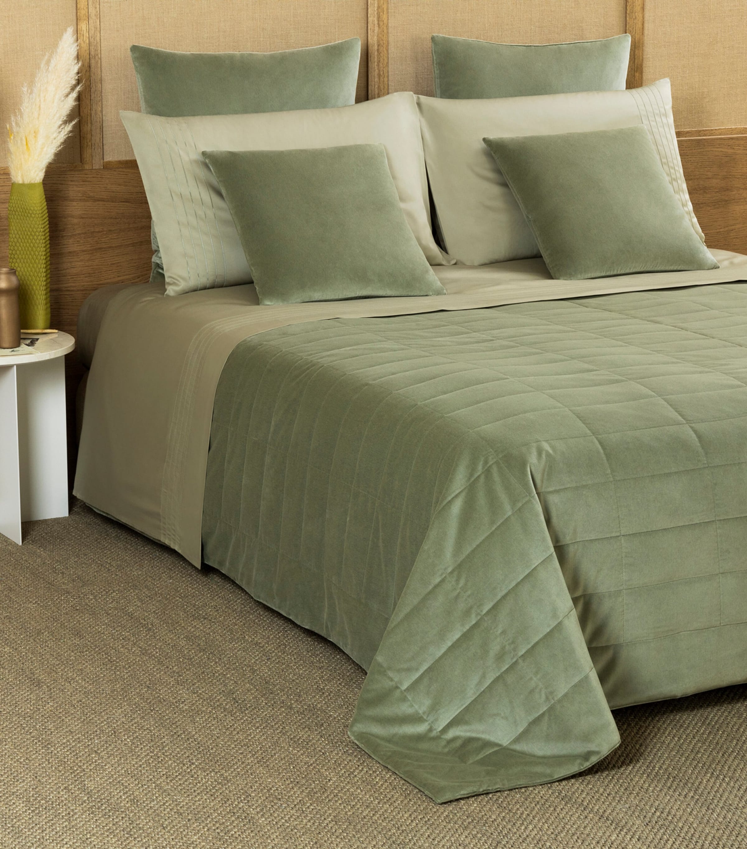 Luxury Velvet Cushion Cover (65cm x 65cm) 6419 - TRANQUIL GREE Image 2