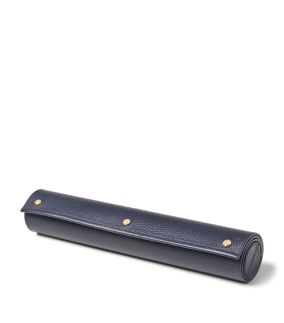 Leather Travel Backgammon Set NAVY Image 2