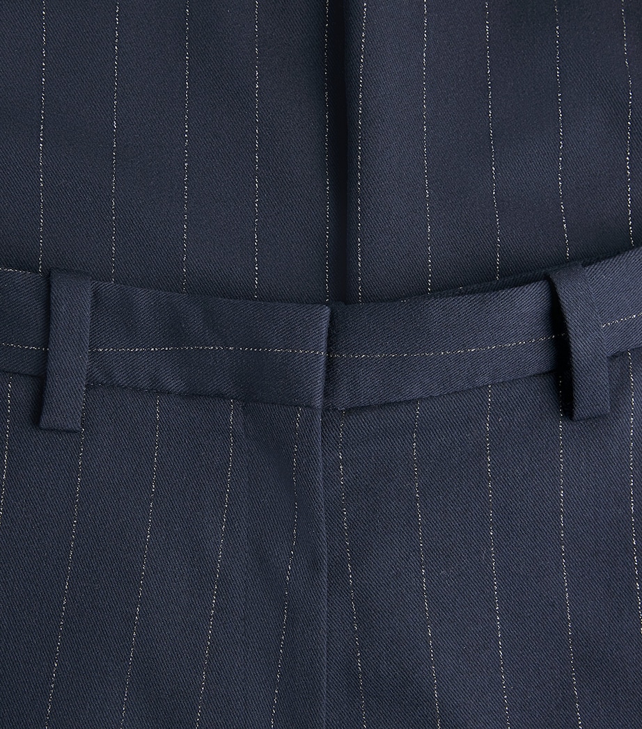 Maje Womens Stripe Suit Trousers Navy Image 6