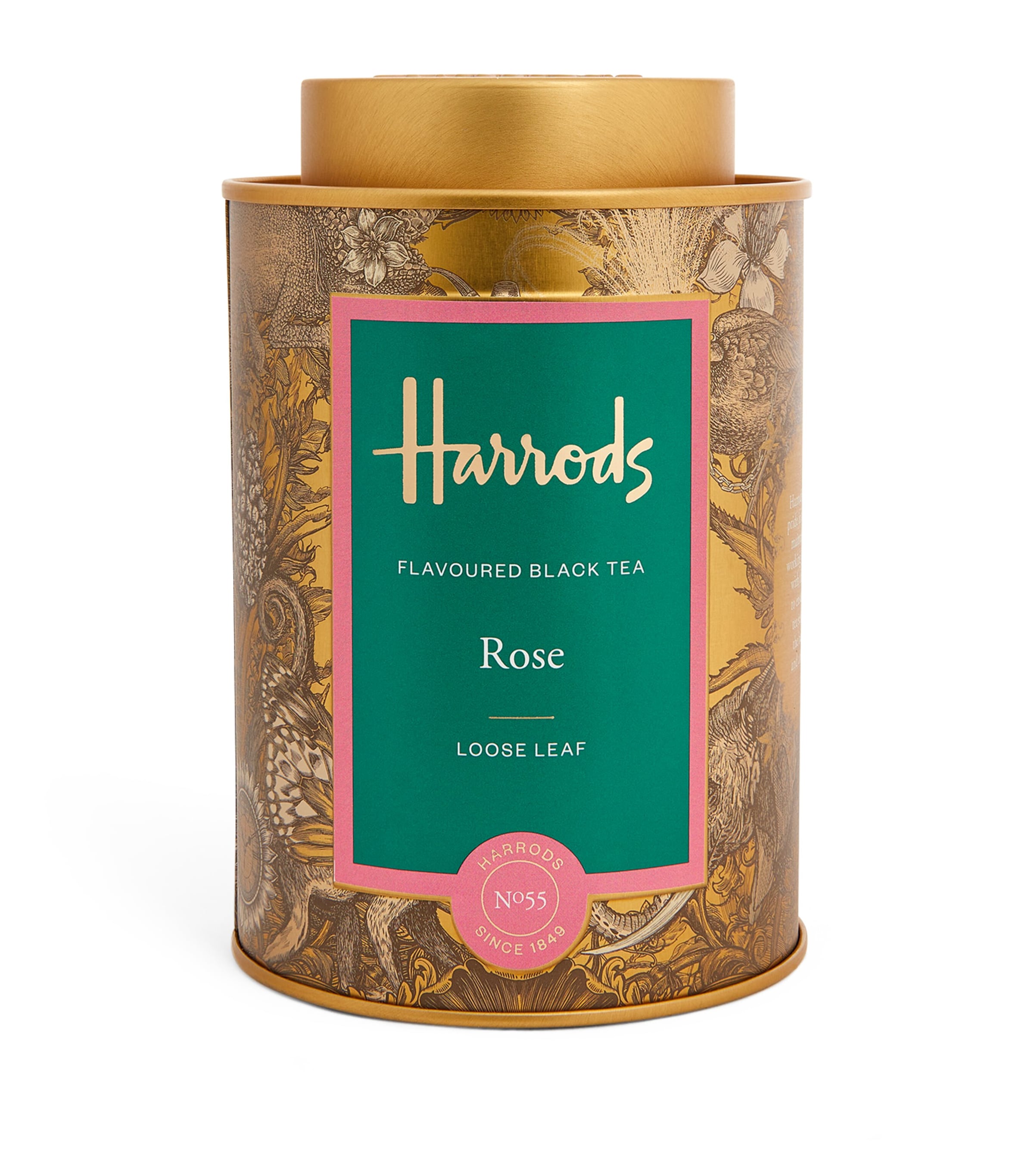 Harrods No. 55 Rose Flavoured Black Loose Leaf Tea (125g) | Designers | Harrods | Tea | Loose Leaf Tea