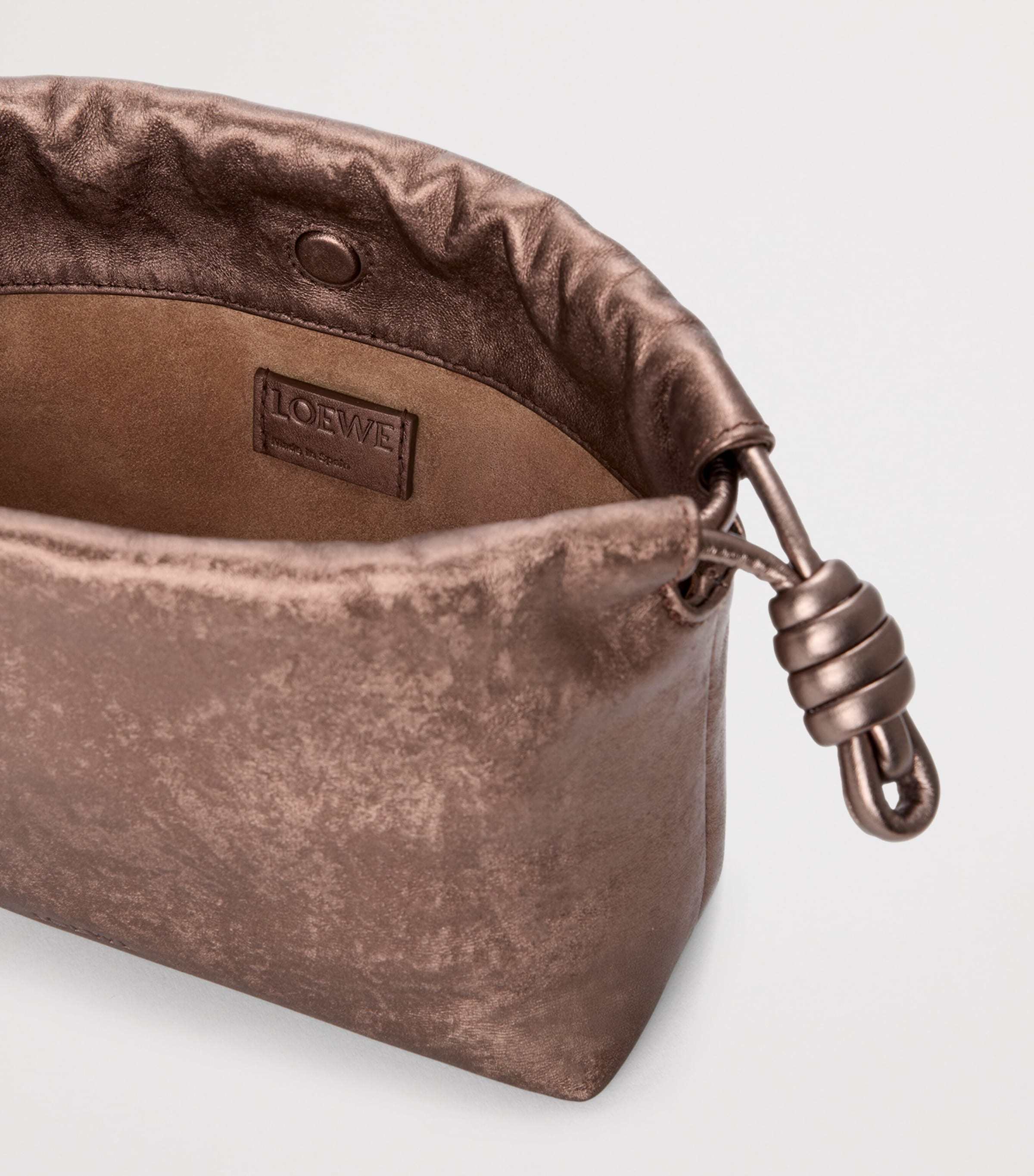 Mini Moiré Print Flamenco Purse BRONZE Image 6