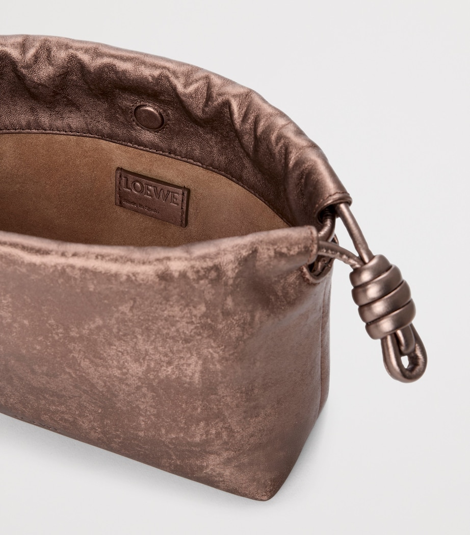 Mini Moiré Print Flamenco Purse BRONZE Image 6