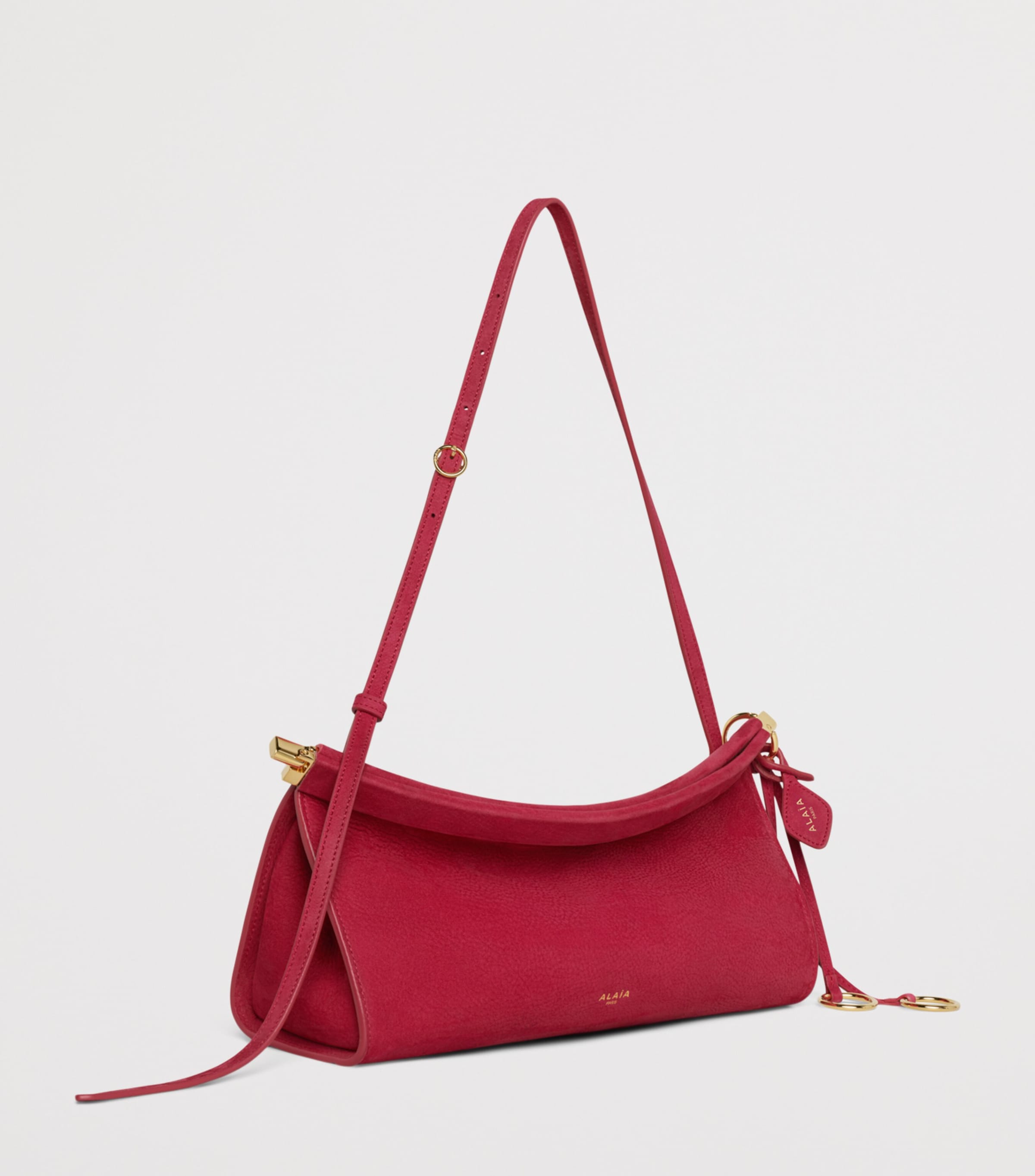 Alaïa Medium Nubuck Le Click East West Shoulder Bag Or Image 2
