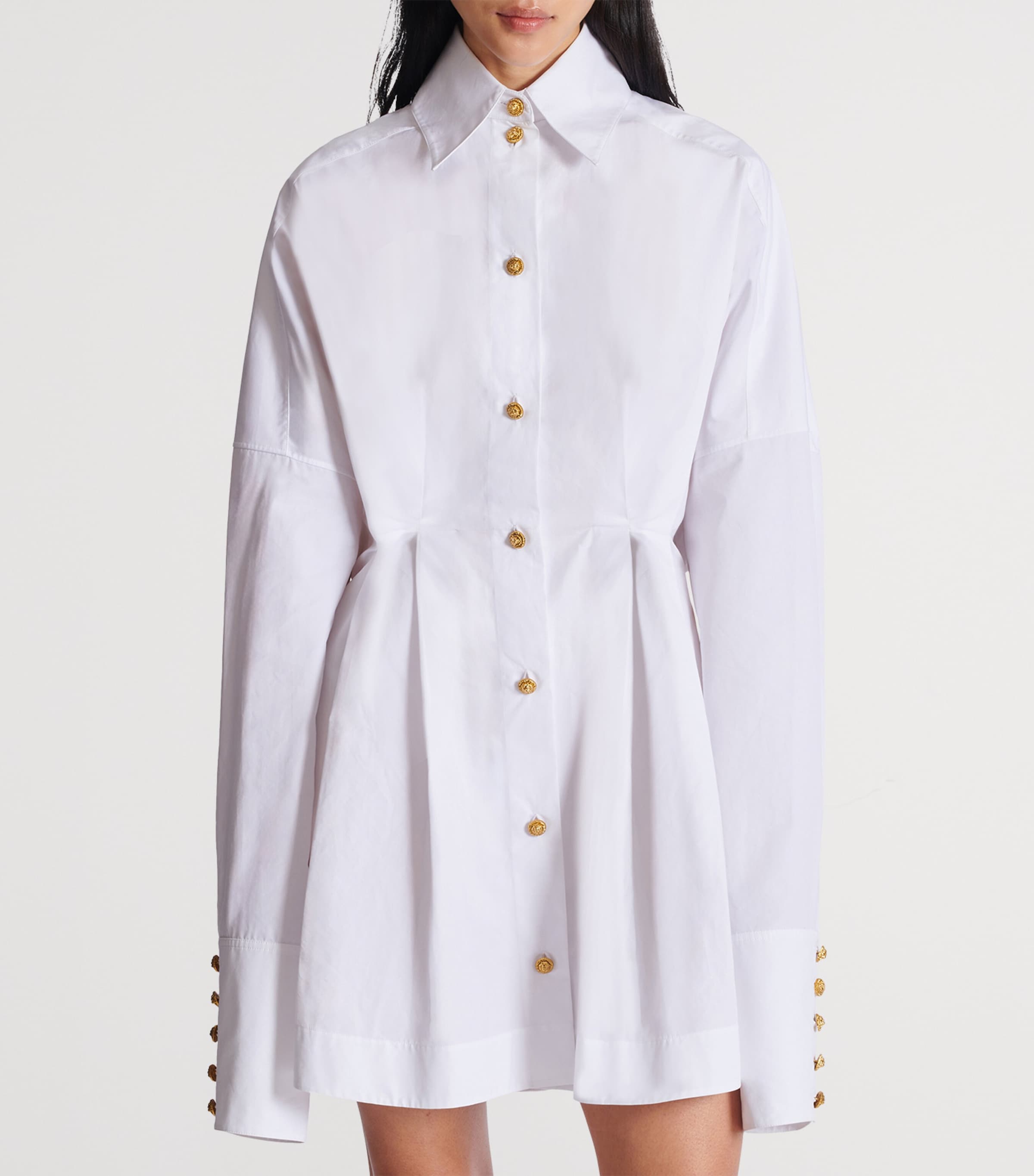 Cotton Poplin Shirt Dress 0FB BLANC OPTIQUE Image 4