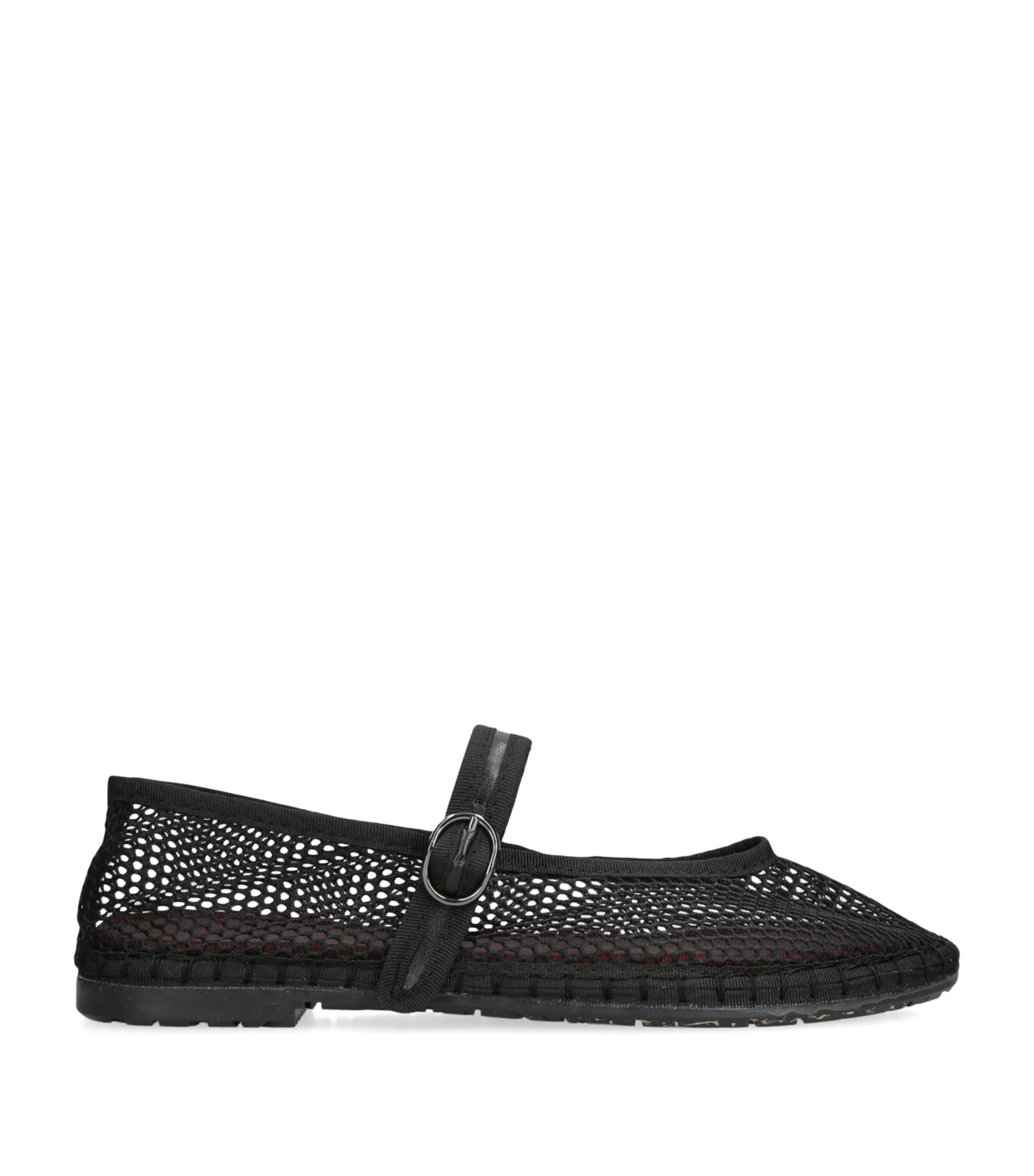 Flabelus Isabella Mesh Ballet Flats In Black