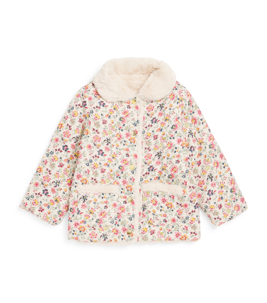 Reversible Dalila Coat (4-12 Years) CREAM WILD FLOWERS Image 1