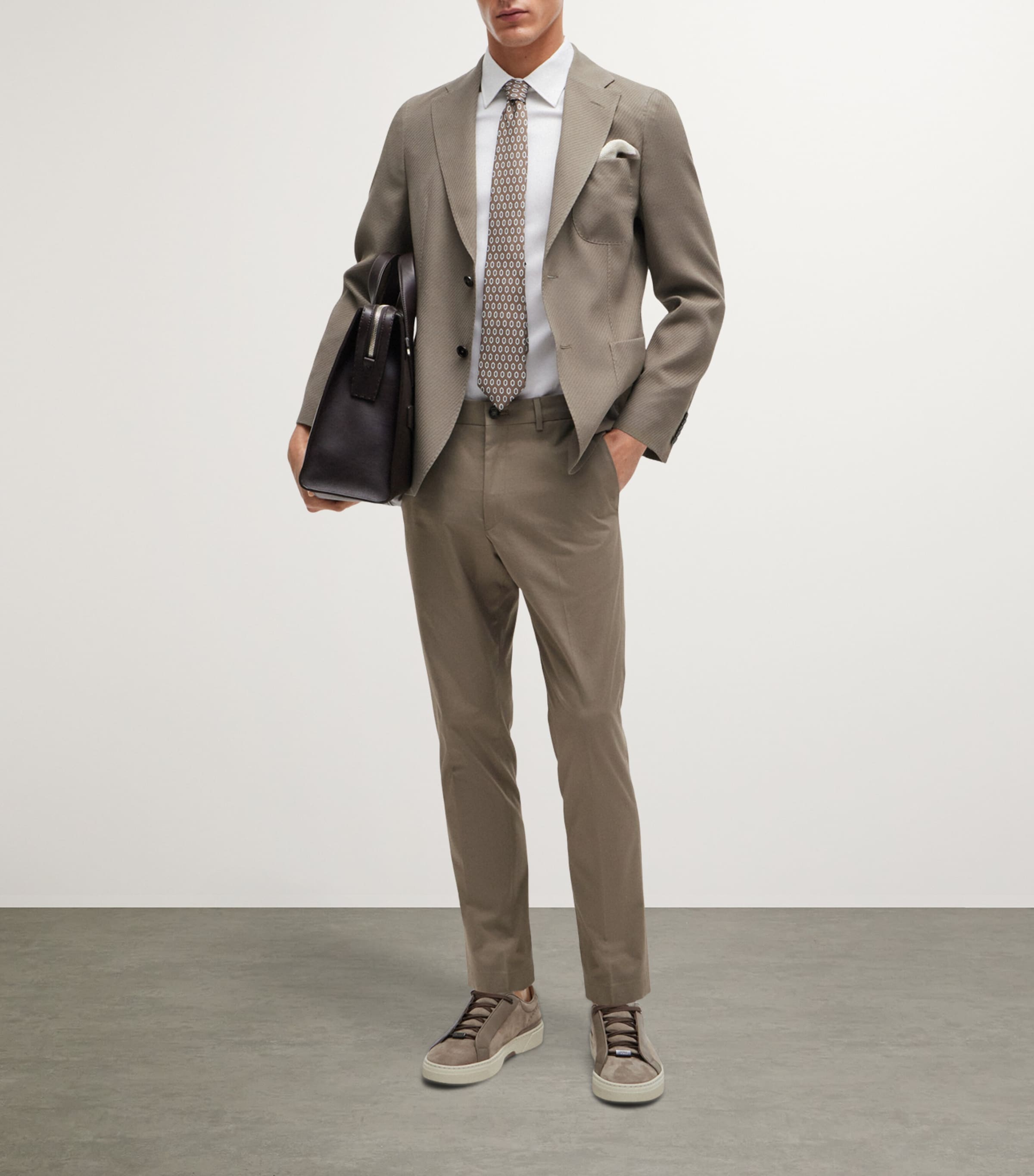 Virgin Wool-Cotton Slim Blazer 376 Image 2