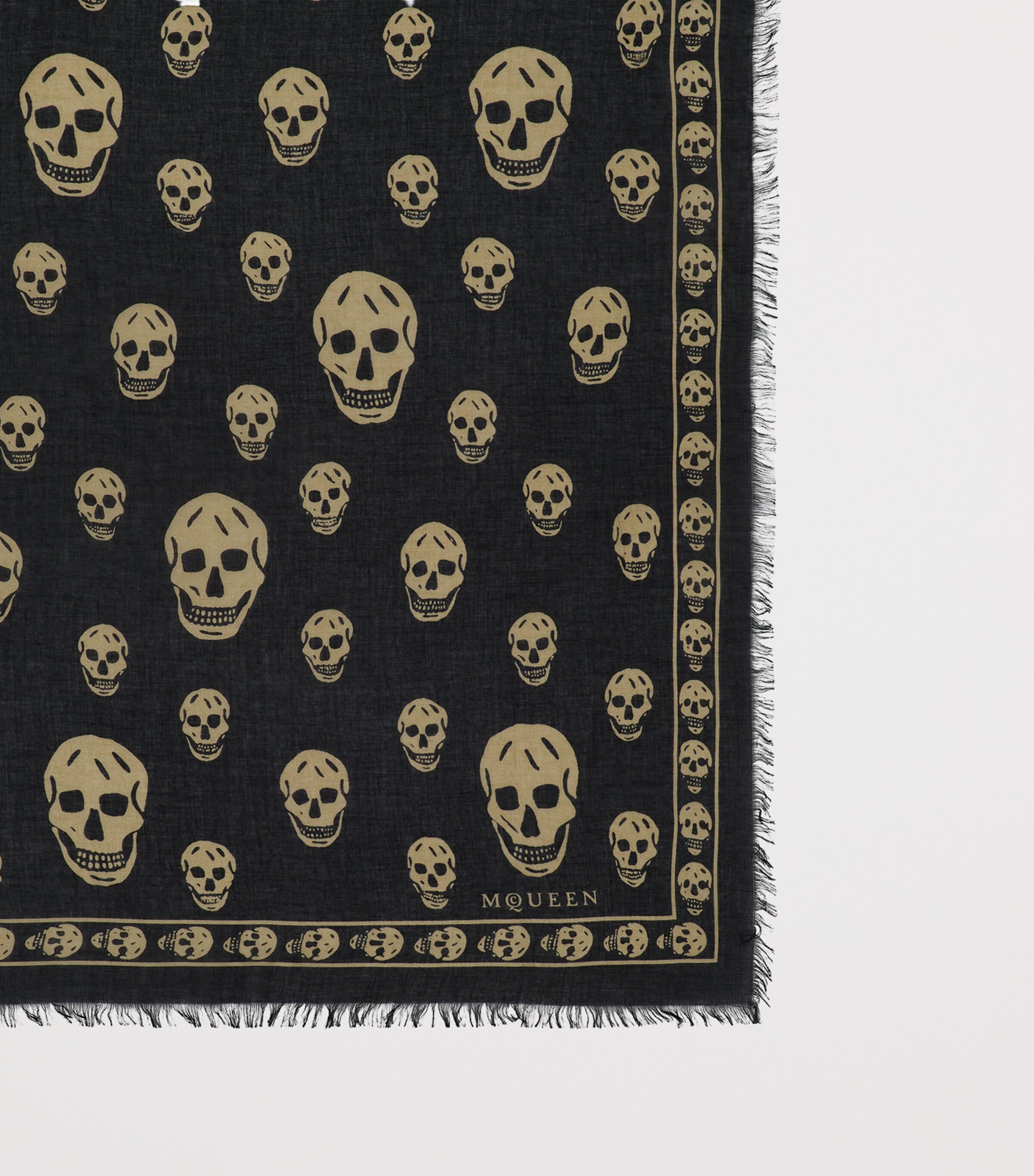 McQueen Modal-Silk Skull Scarf Image 3
