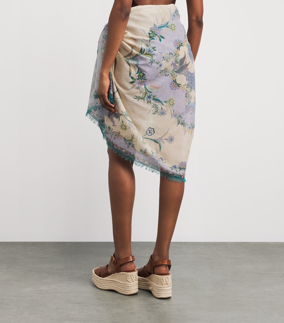 Zimmermann Womens Cotton Floral Pareo Cream Scarf Floral Image 5