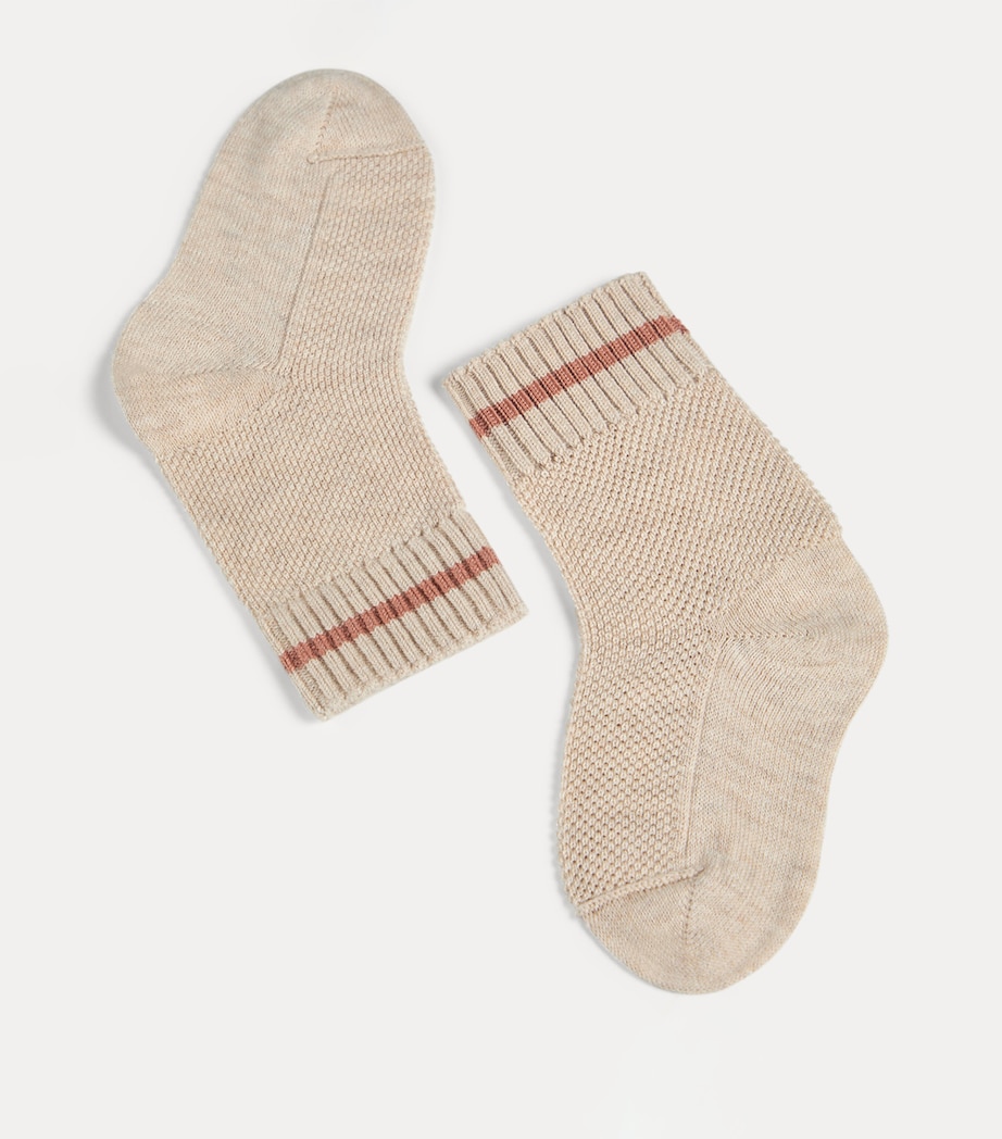 Brunello Cucinelli Kids Cotton Waffle Knit Socks (6-36 Months) Image 2