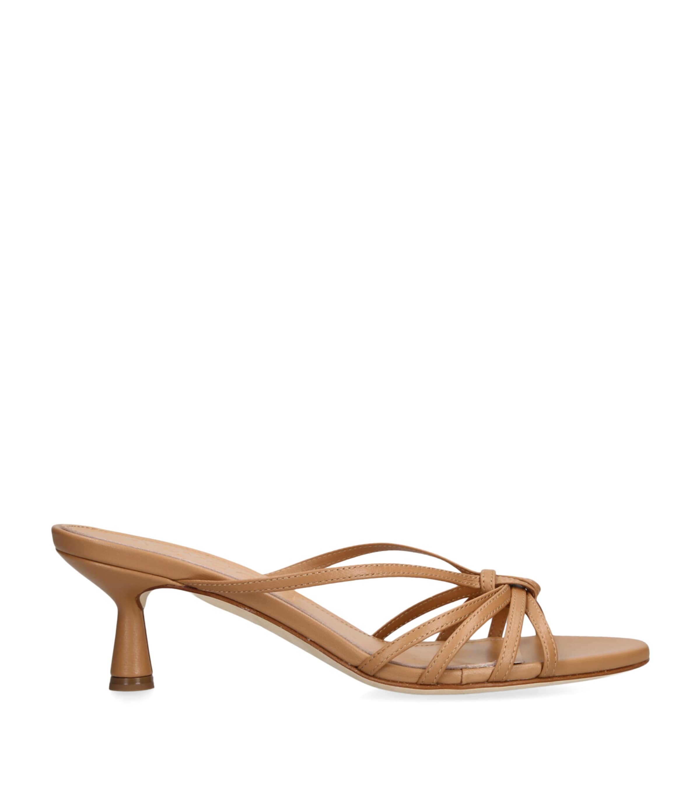 Leather Abby Heeled Sandals 55 TAN Image 1