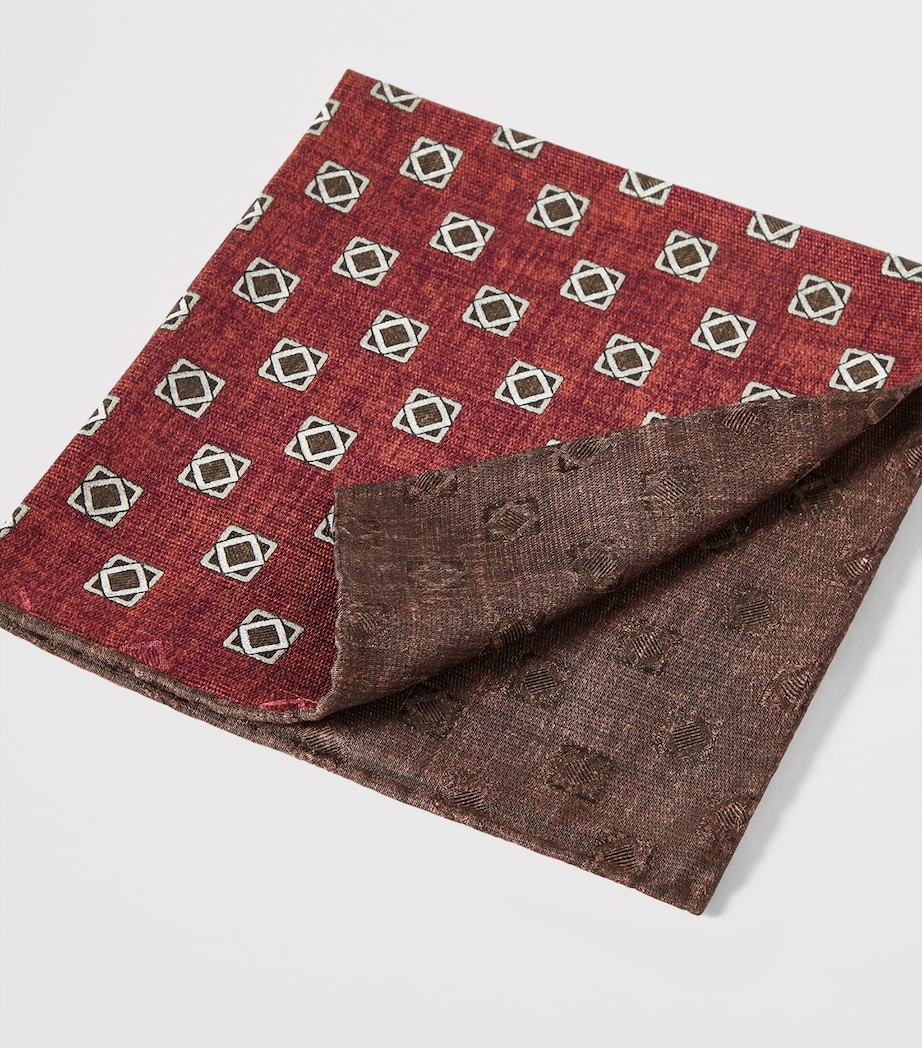 Brunello Cucinelli Silk Geometric Square Scarf Image 3