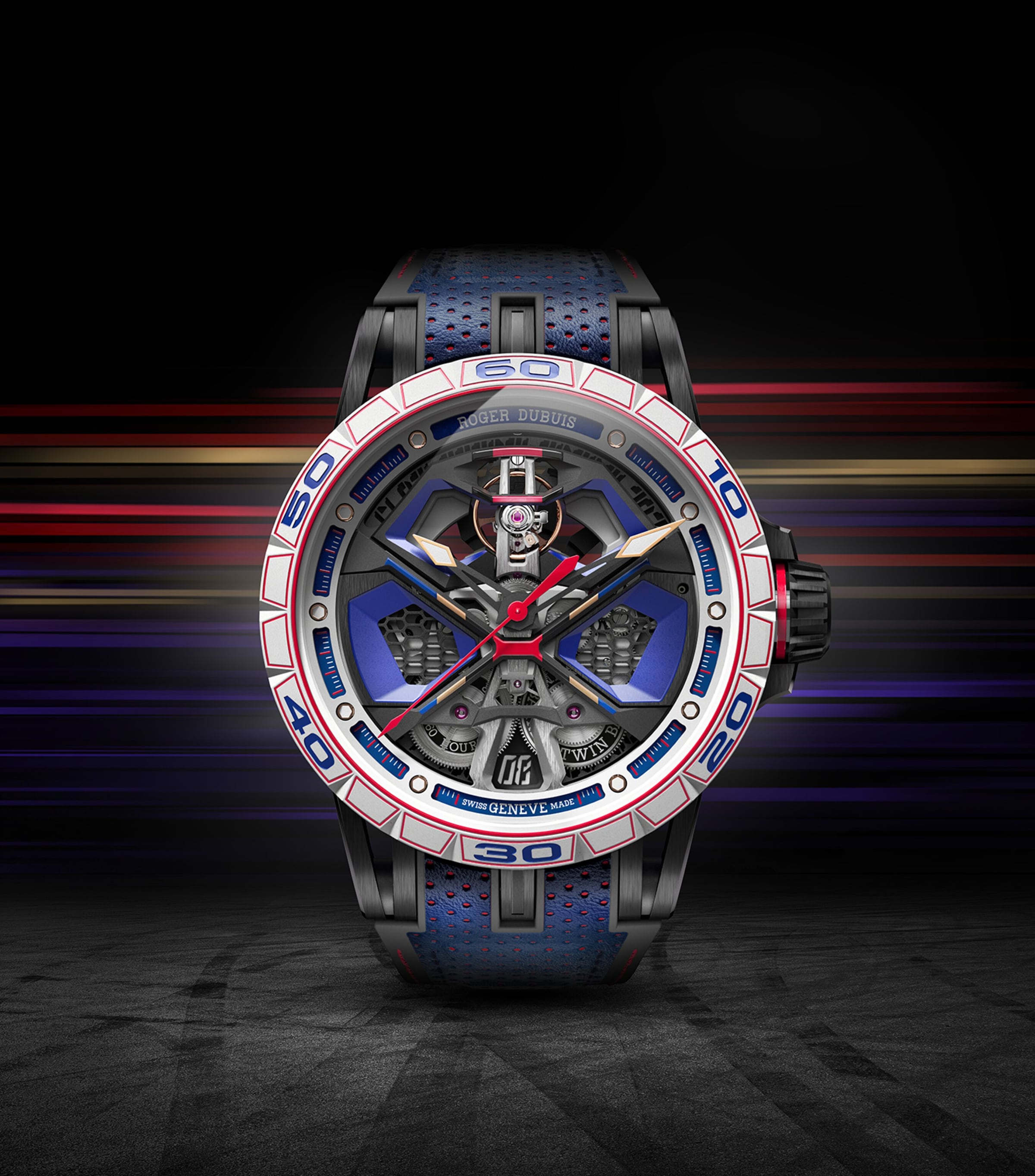 MCF and Titanium Excalibur Spider Huracan MB Watch 45mm BLUE Image 4