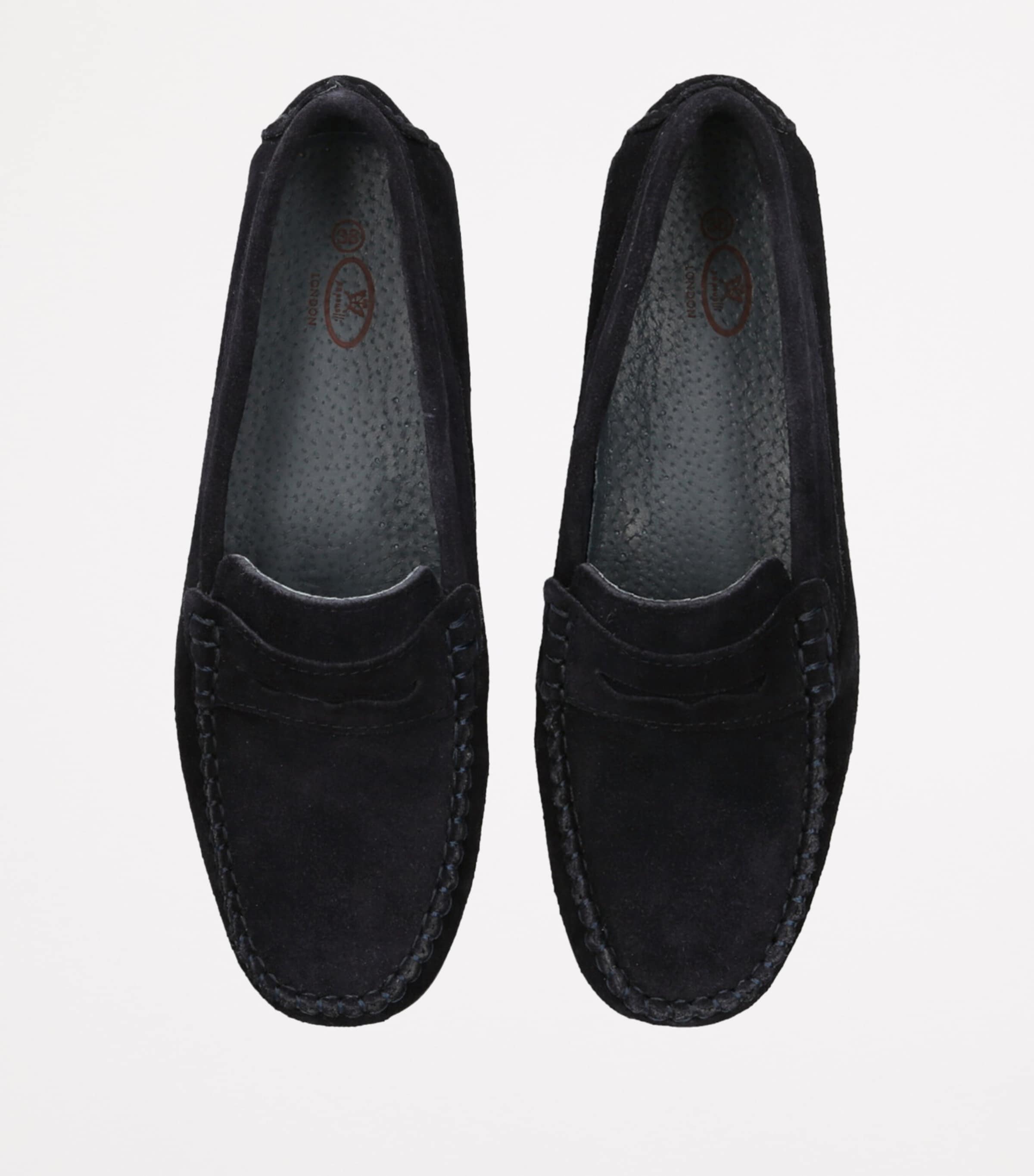 Leather Felix Loafers NAVY Image 4