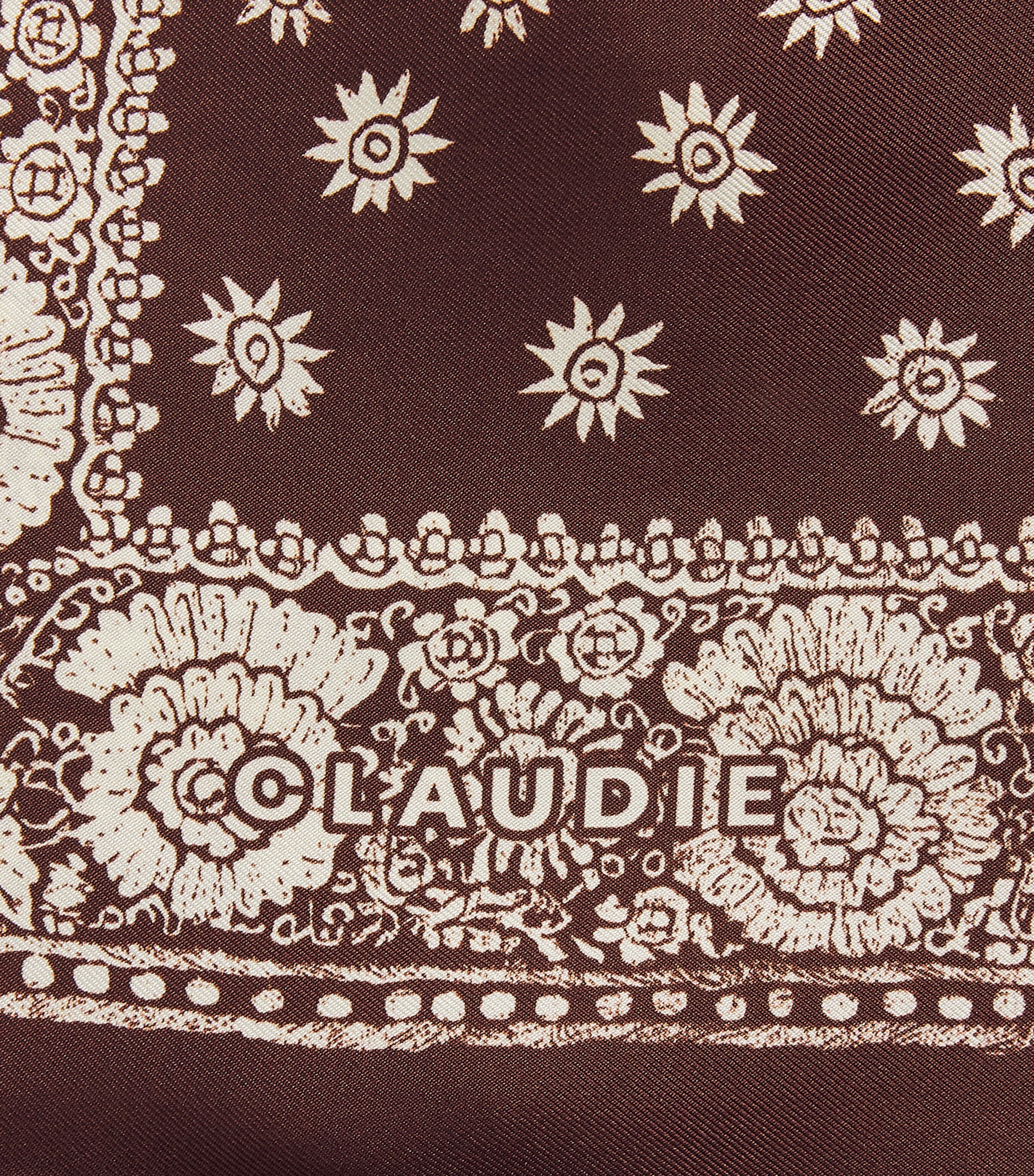 Claudie Pierlot Printed Headscarf Brown Image 3