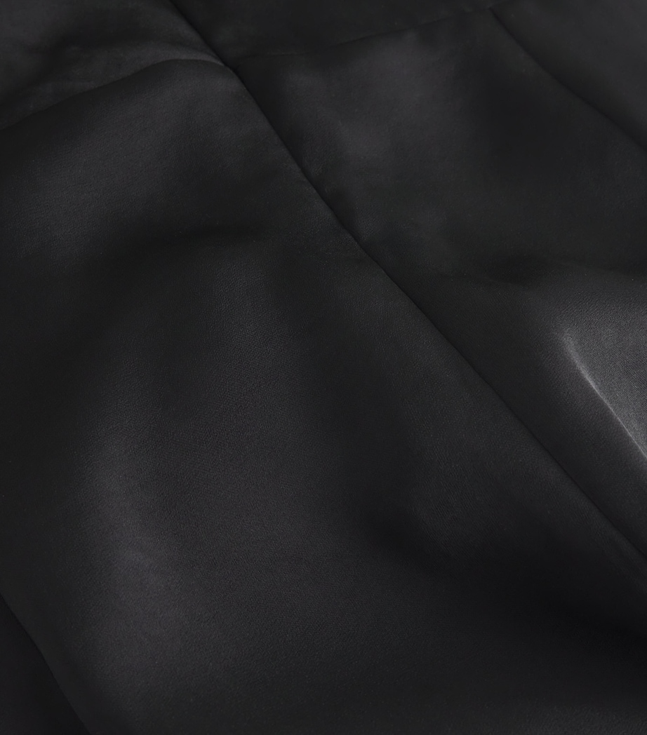 Satin Plunge-Neck Jumpsuit BLACK Image 5