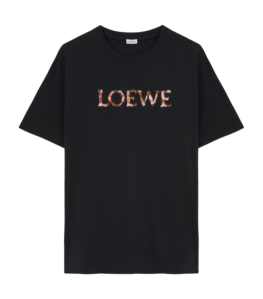 Cotton-Blend Logo T-Shirt BLACK Image 1